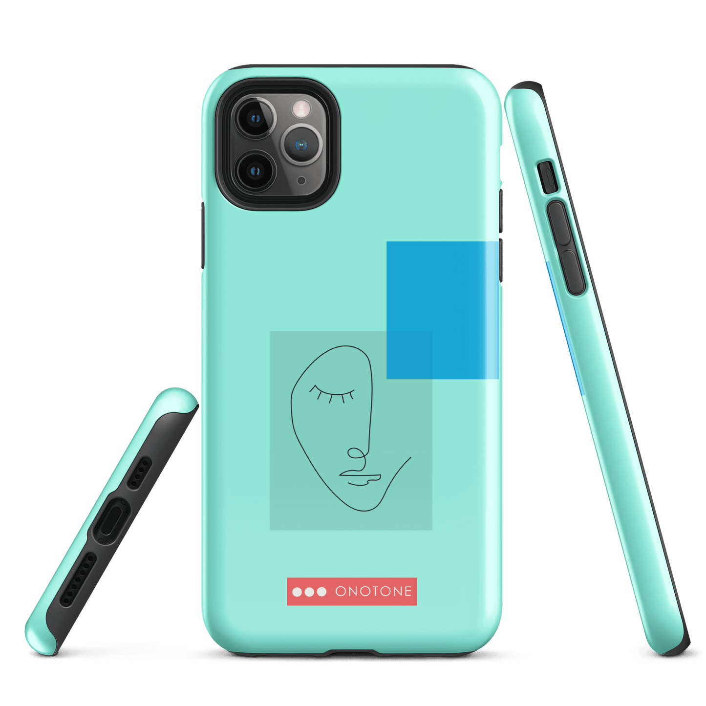 Dual Layer blue modern iPhone® Case ( MD-3745)