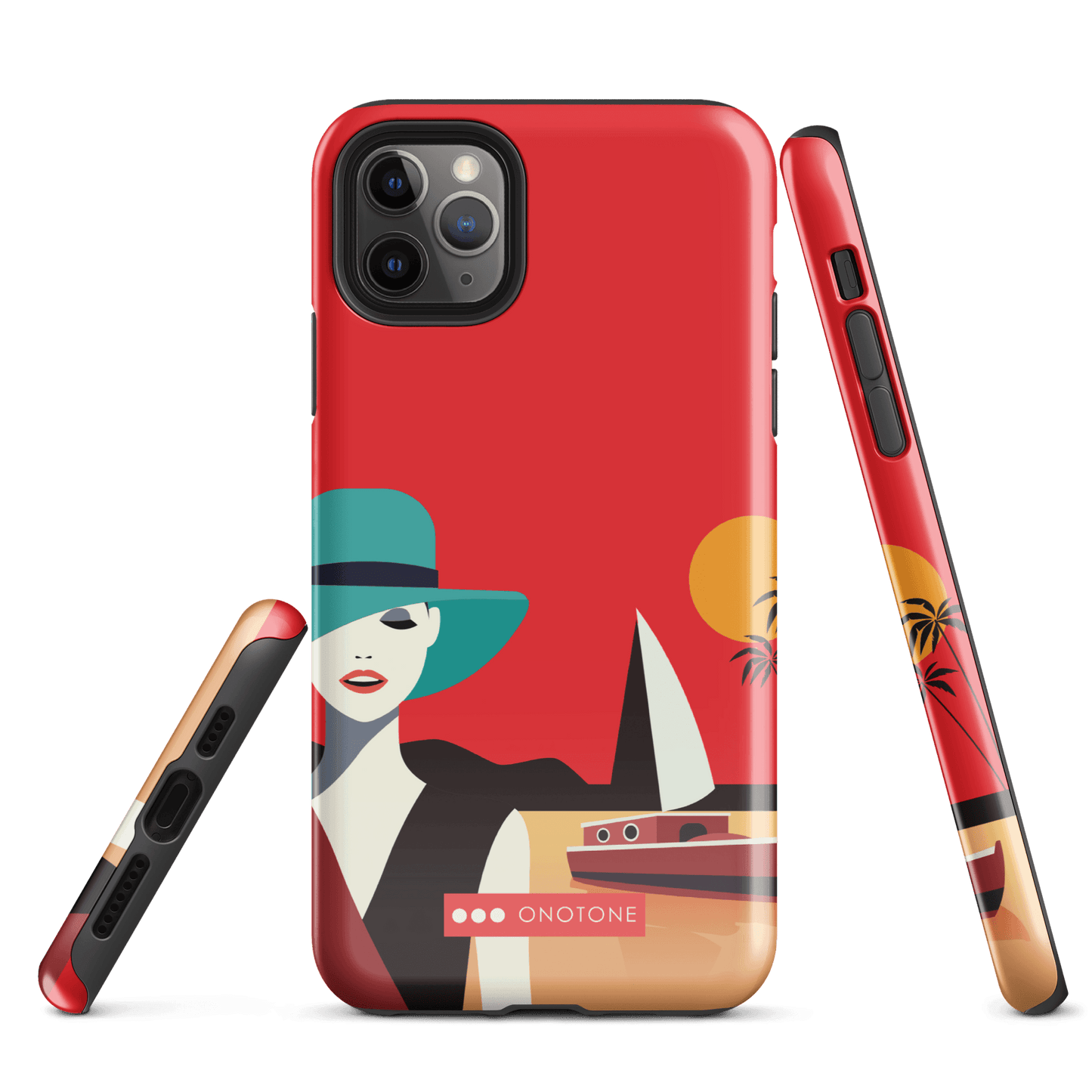 Dual Layer red modern iPhone® Case ( MD-1841)