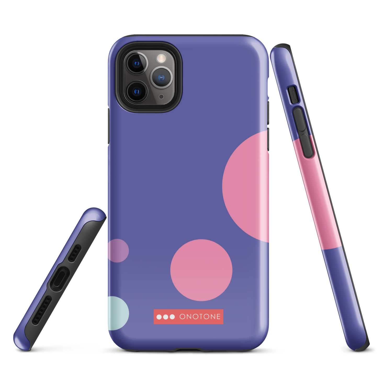 Dual Layer purple modern iPhone® Case