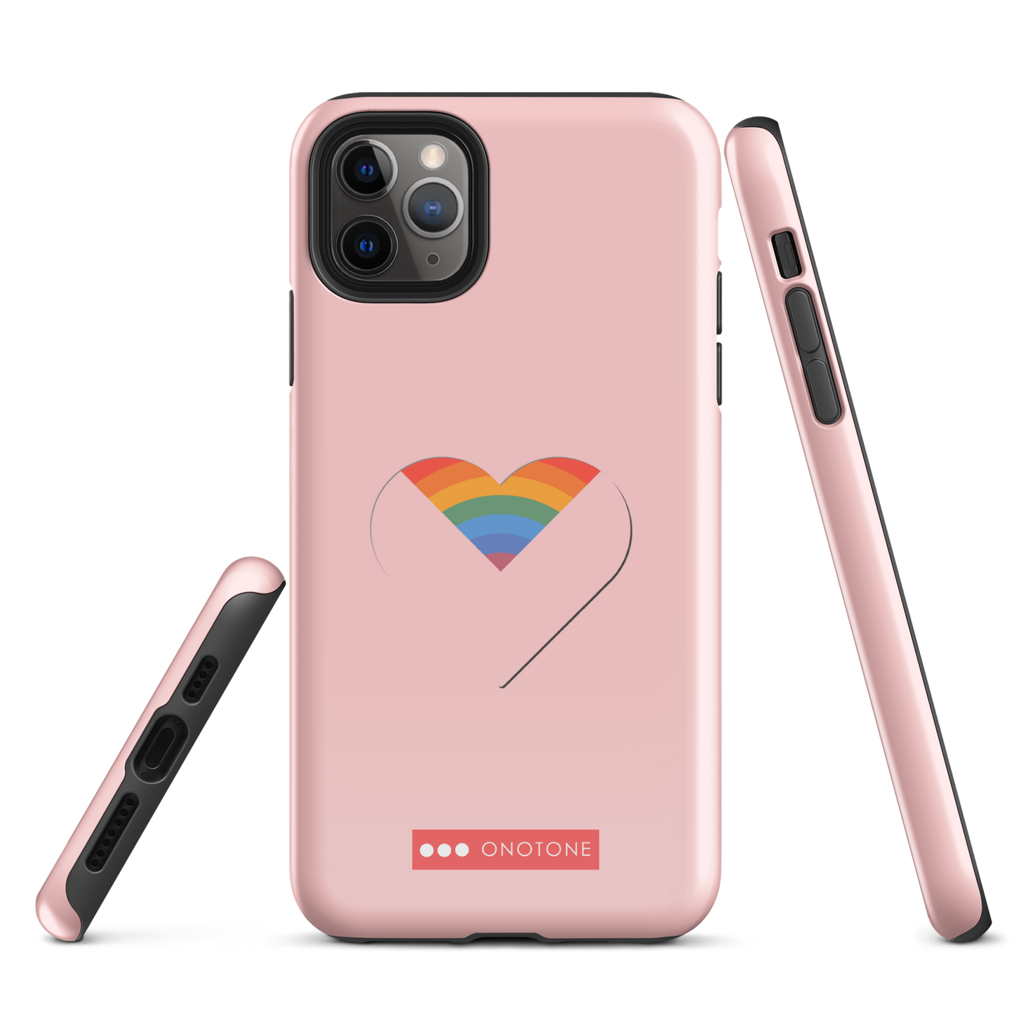 Dual Layer rainbow modern iPhone® Case