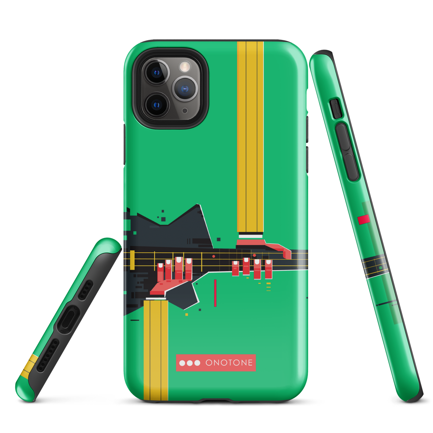 Dual Layer green modern iPhone® Case
