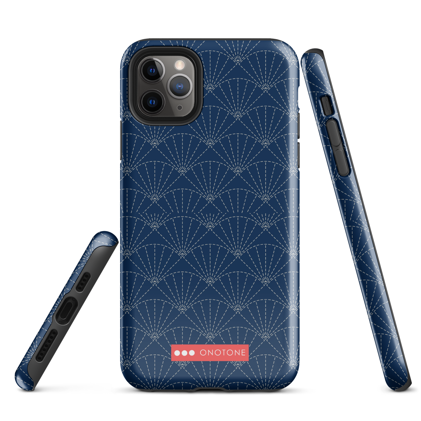 Japanese design indigo iPhone® Case with patterns