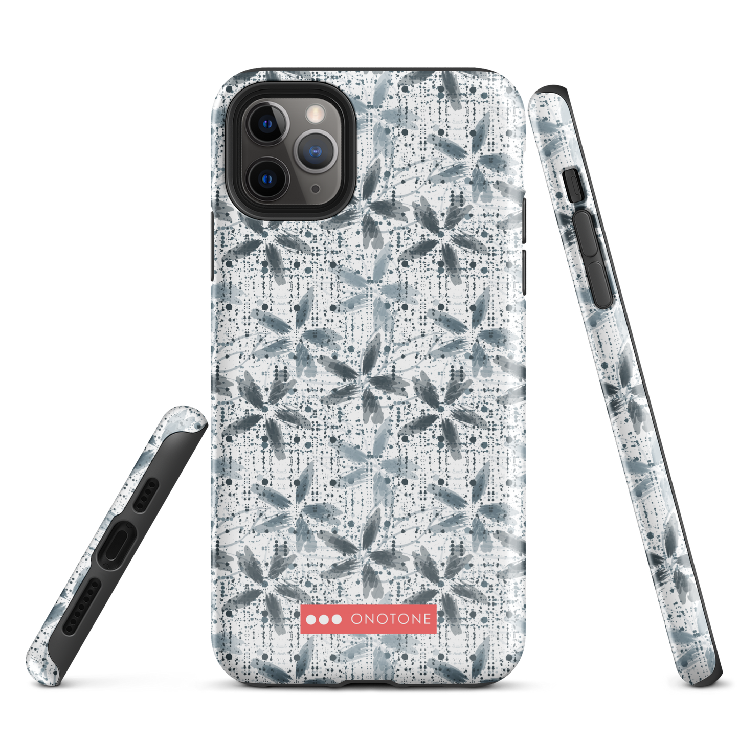 Japanese design indigo iPhone® Case with floral designs