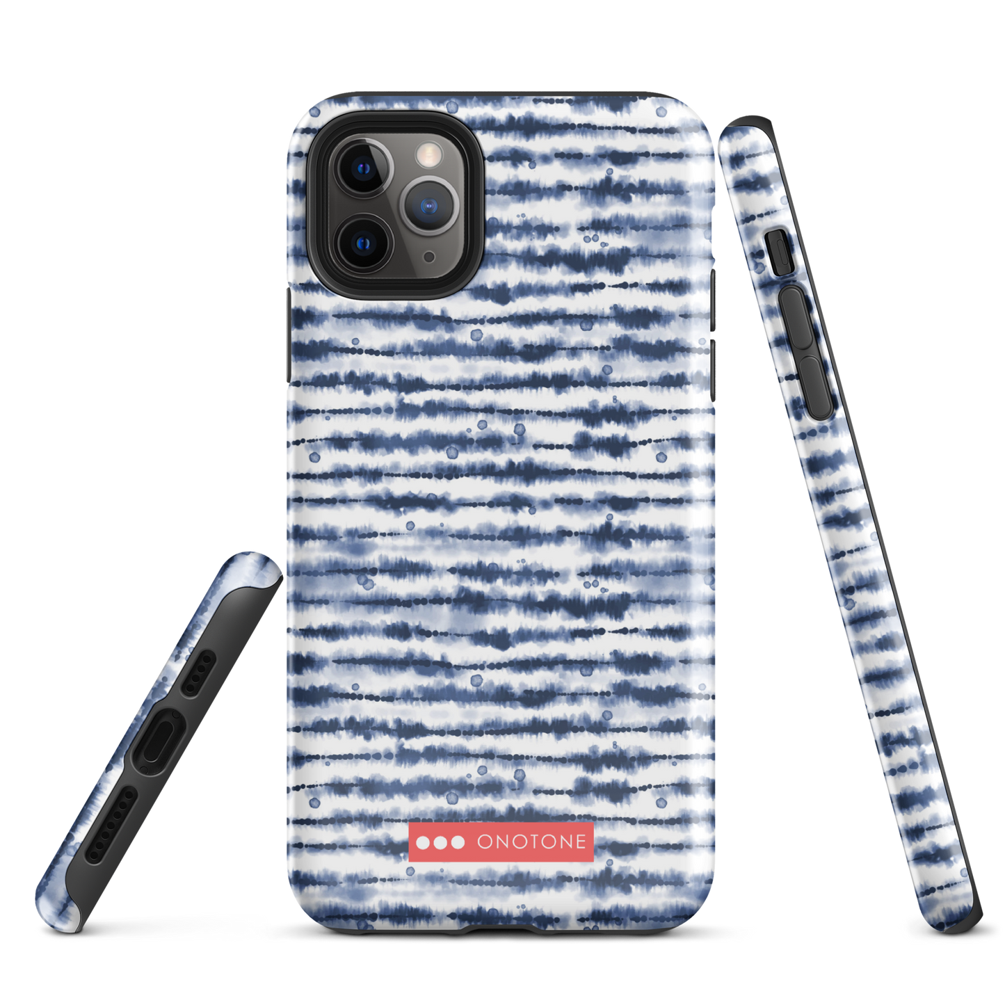 Japanese design indigo iPhone® Case with hand drawn patterns