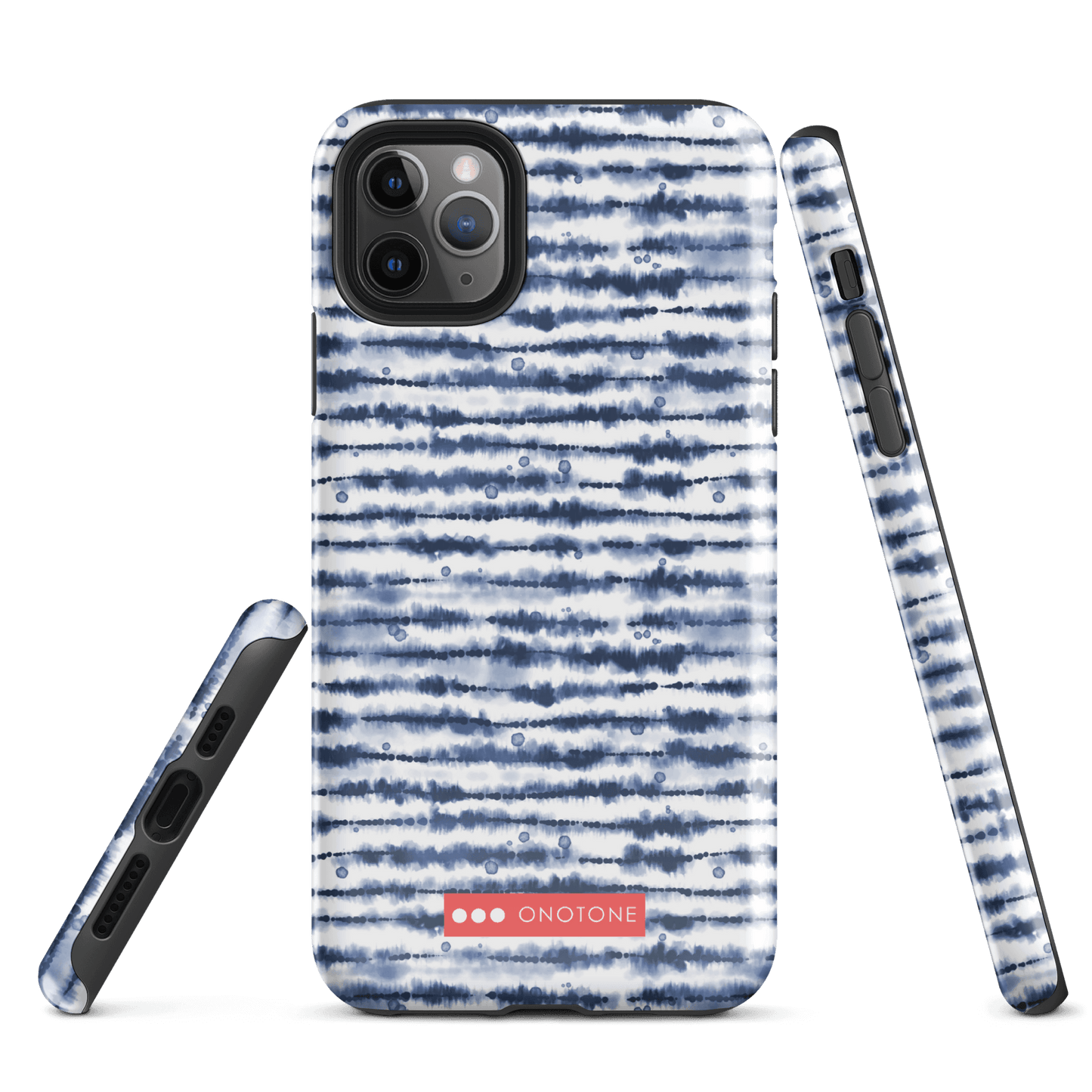 Japanese design indigo iPhone® Case with hand drawn patterns (IND-002)