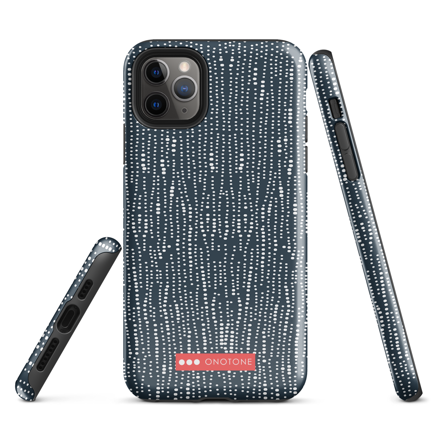 Japanese design indigo iPhone® Case with dotted patterns