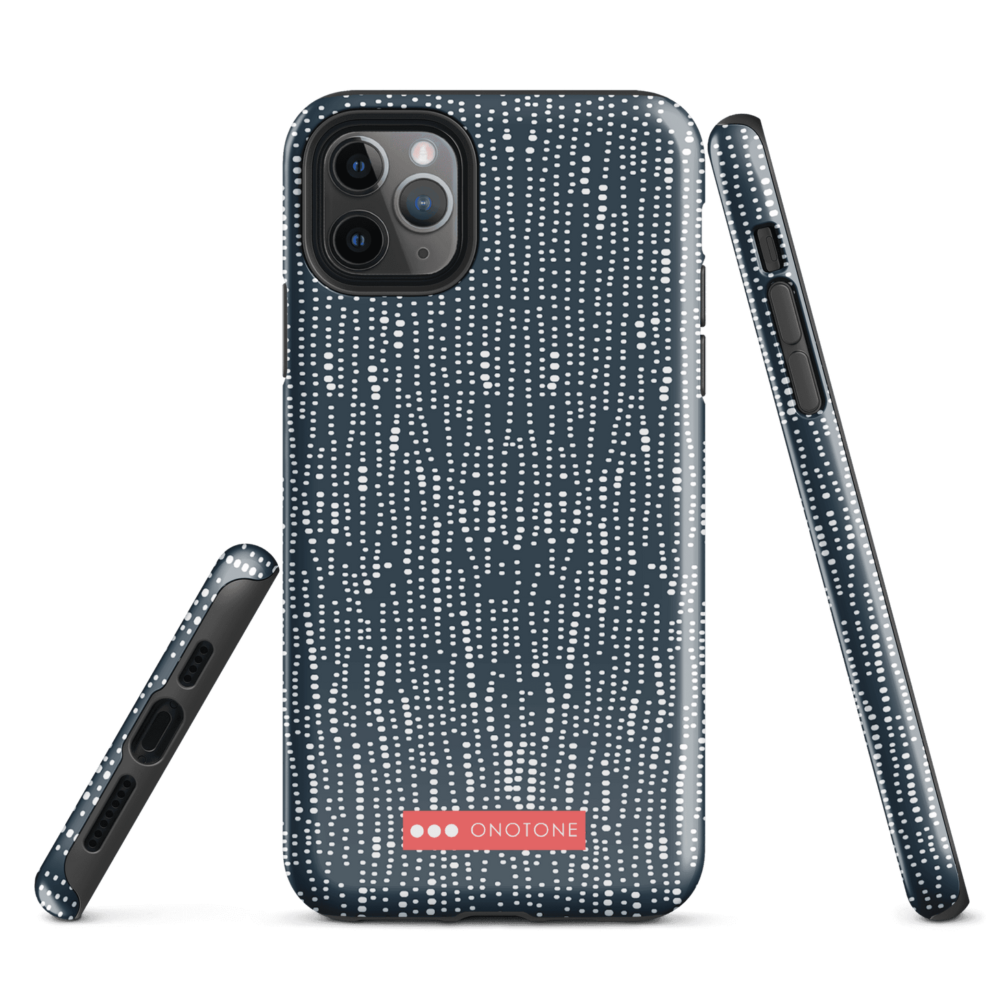 Japanese design indigo iPhone® Case with dotted patterns (IND-009)