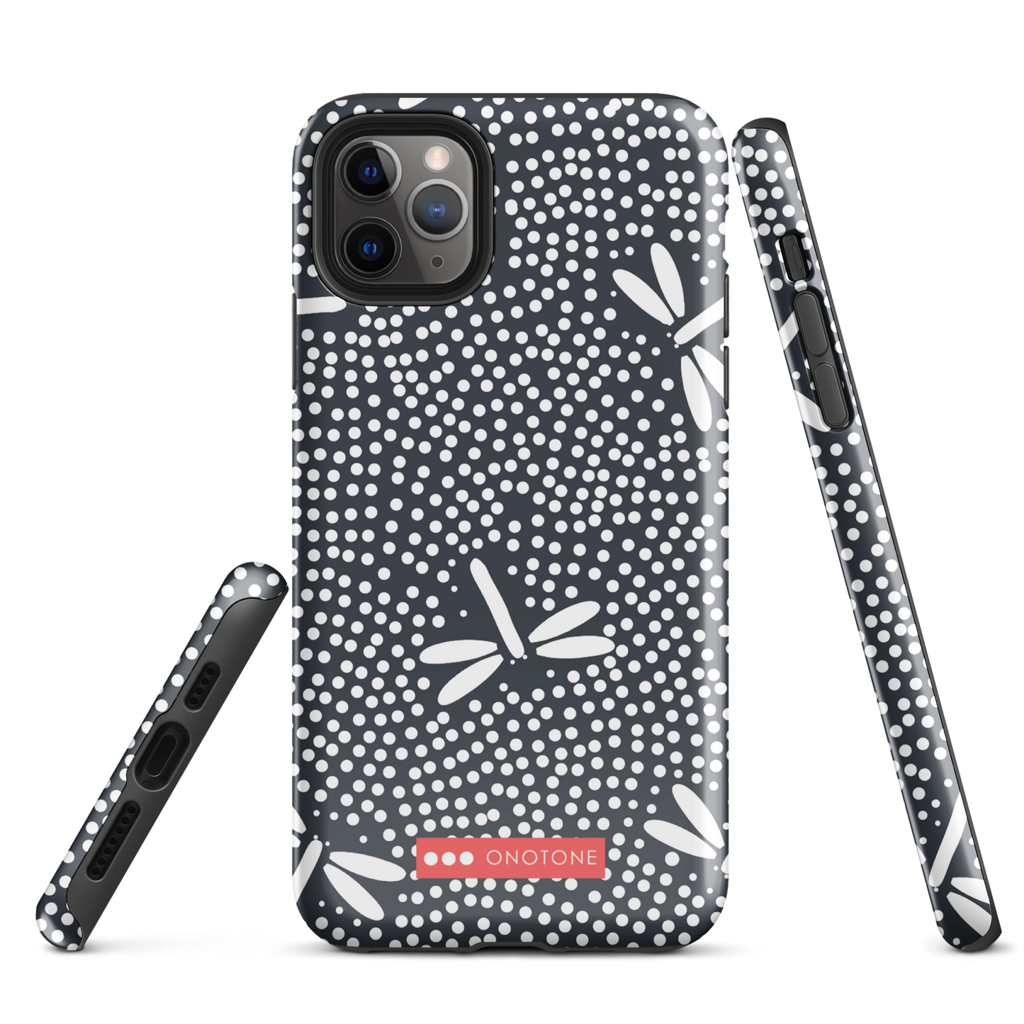 Japanese design indigo iPhone® Case with firefly patterns