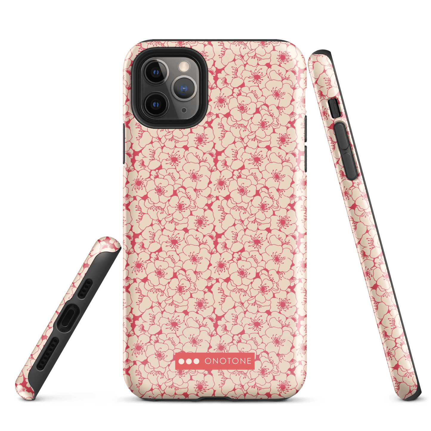 Japanese design indigo iPhone® Case with sakura patterns (IND-012)