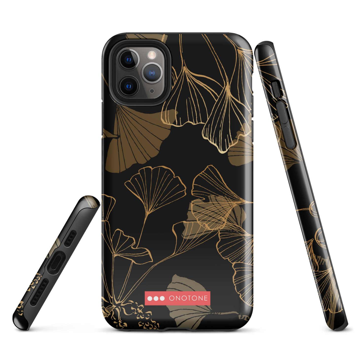 Japanese traditional design indigo iPhone® Case Ginkgo leaves