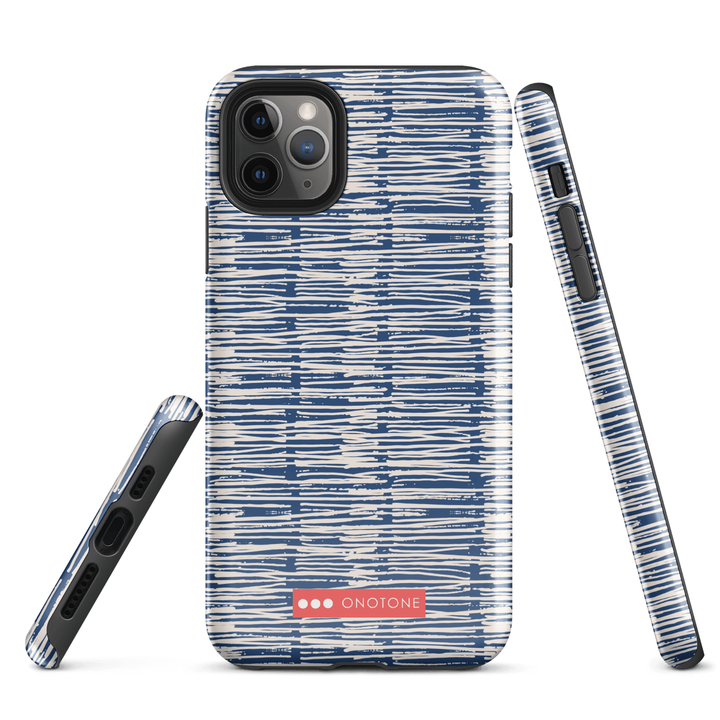 Japanese design indigo iPhone® Case with blue patterns (IND-032)