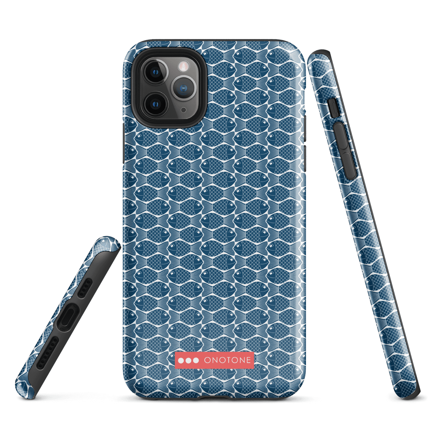 Japanese iPhone® Case with traditional Indigo fish patterns (IND-048)
