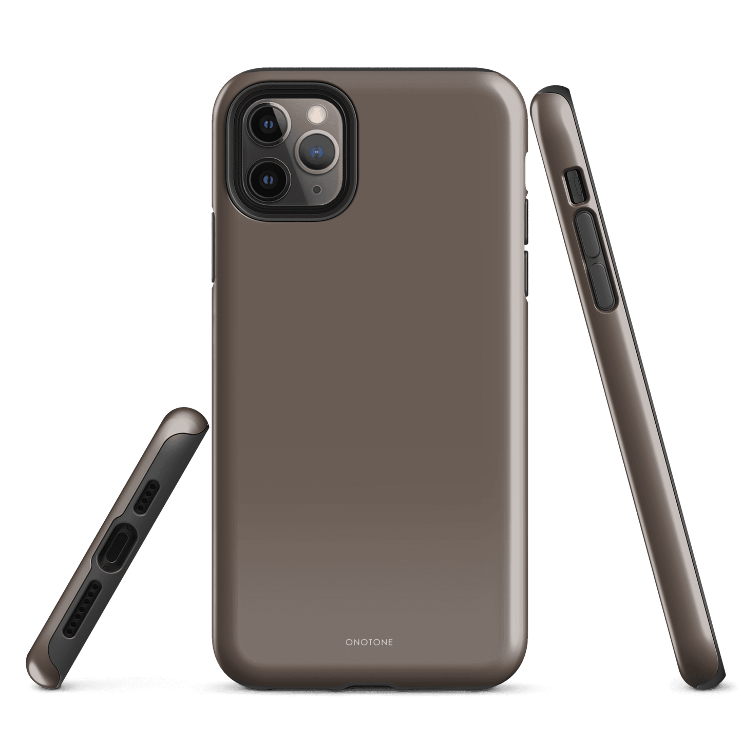 GRAY MINIMALIST IPHONE® CASE - PANTONE® CHOCOLATE CHIP