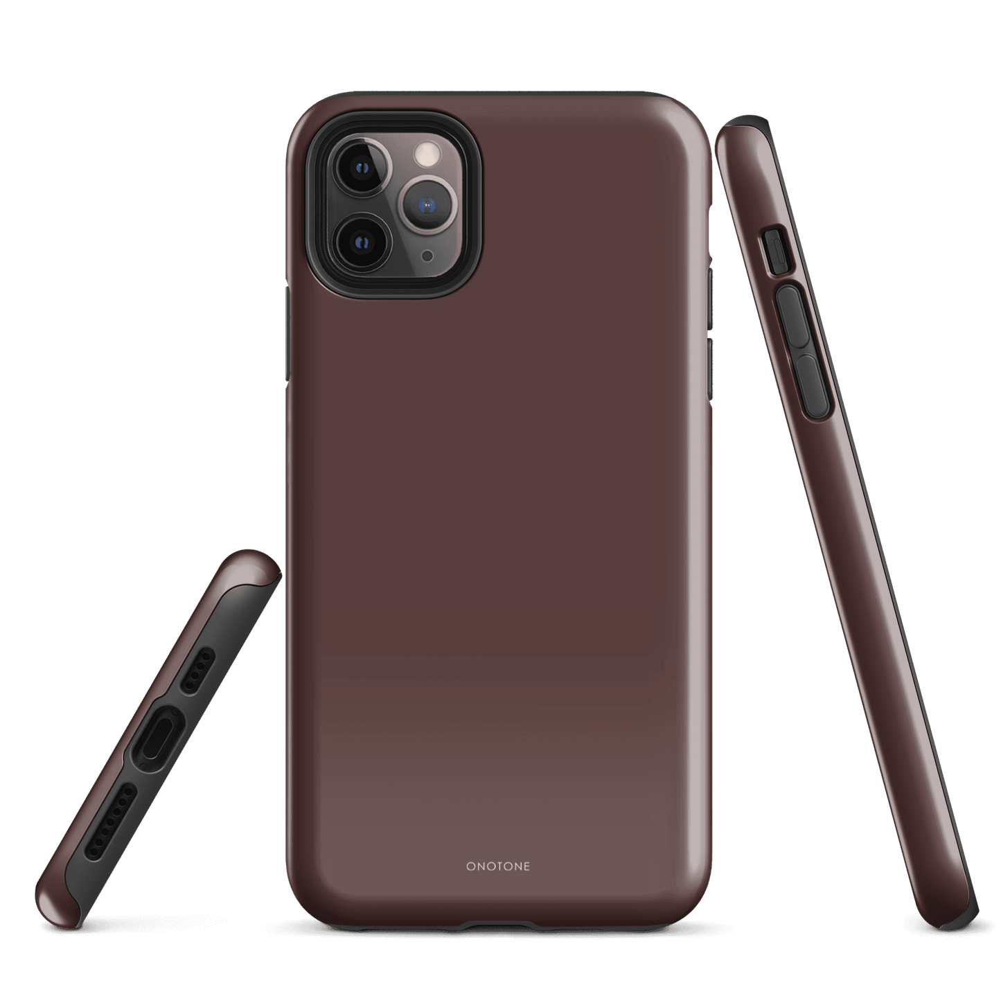 GRAY MINIMALIST IPHONE® CASE - PANTONE® BITTER CHOCOLATE