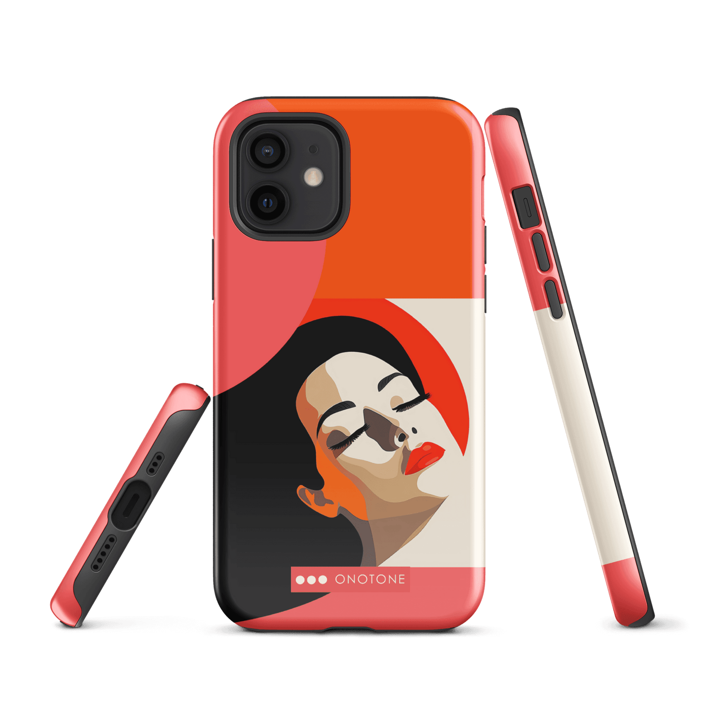 Dual Layer orange modern iPhone® Case ( MD-3857)