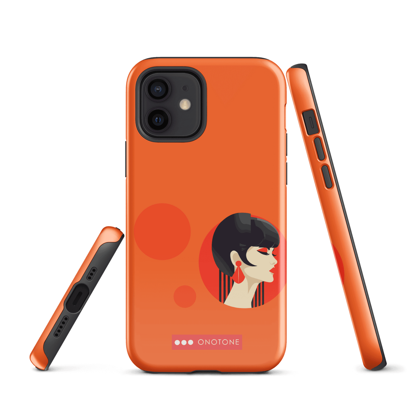 Dual Layer orange modern iPhone® Case ( MD-3801)
