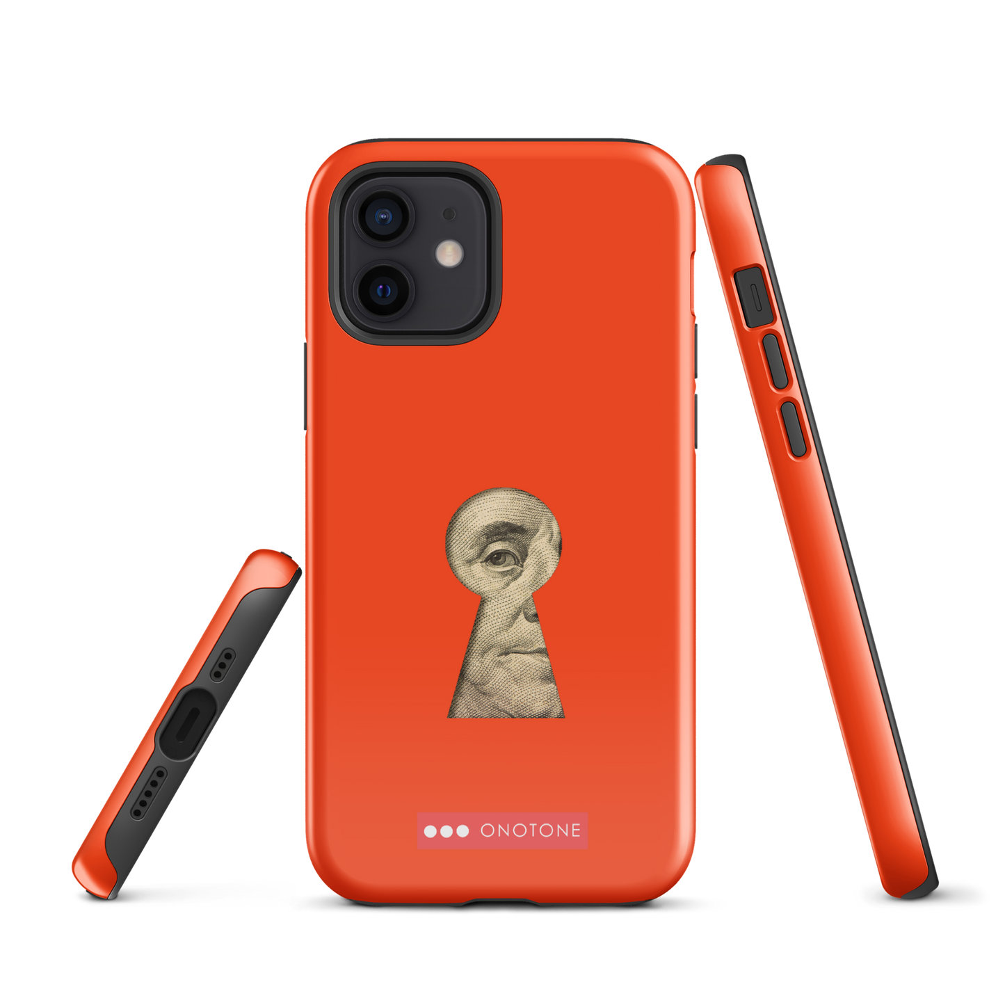 Dual Layer red modern iPhone® Case