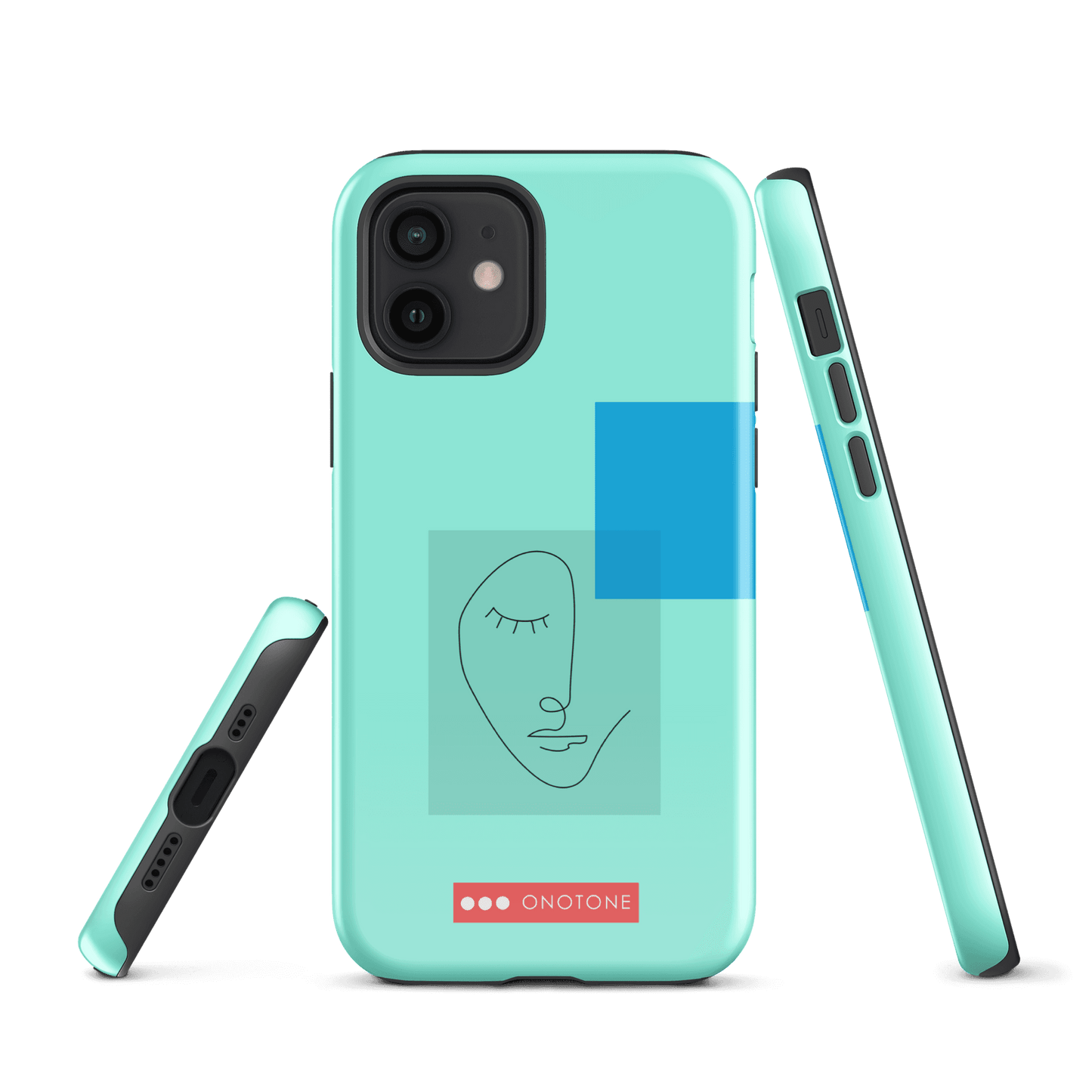 Dual Layer blue modern iPhone® Case ( MD-3745)