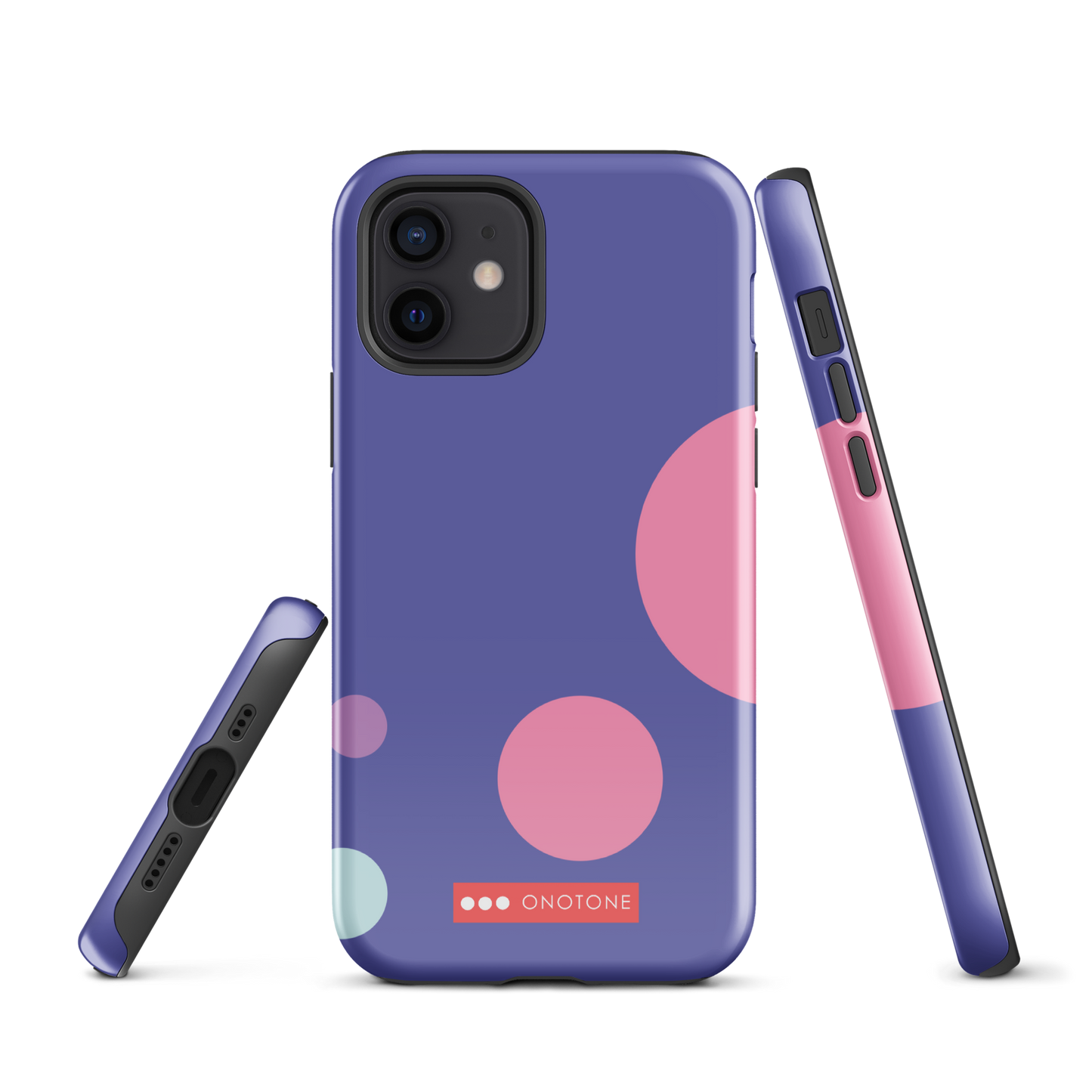 Dual Layer purple modern iPhone® Case
