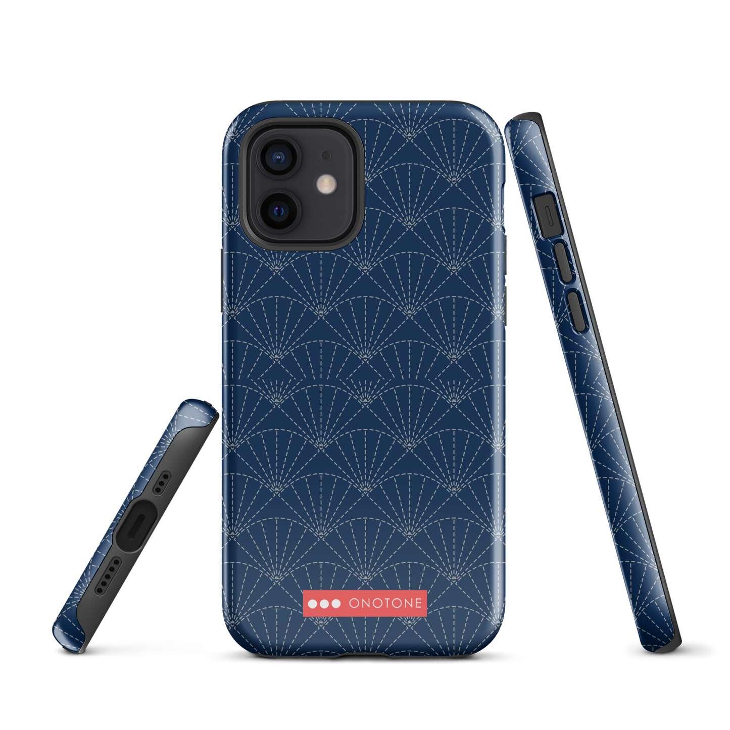 Japanese design indigo iPhone® Case with patterns