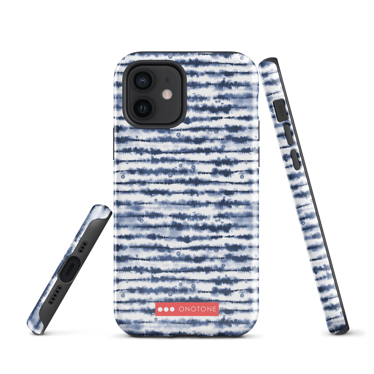Japanese design indigo iPhone® Case with hand drawn patterns (IND-002)