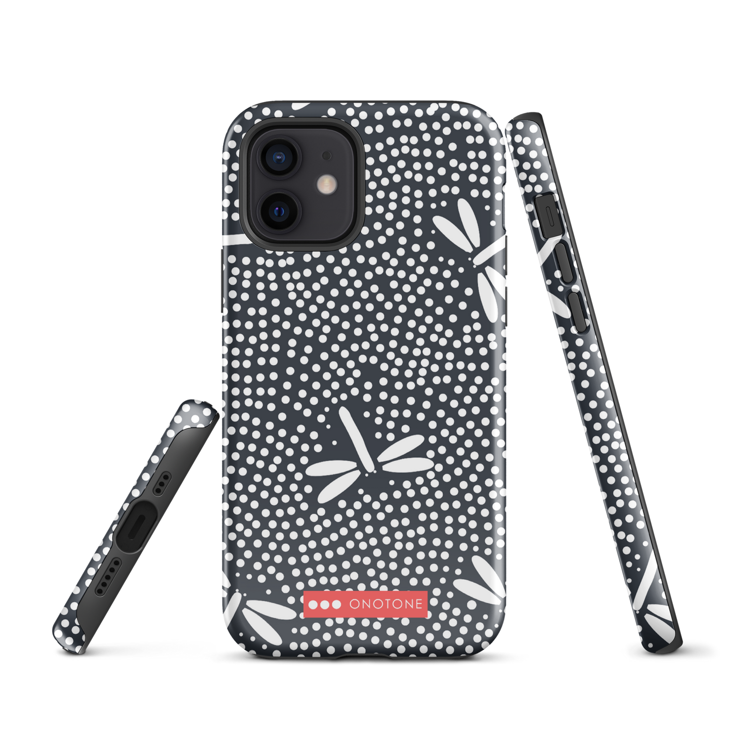 Japanese design indigo iPhone® Case with firefly patterns