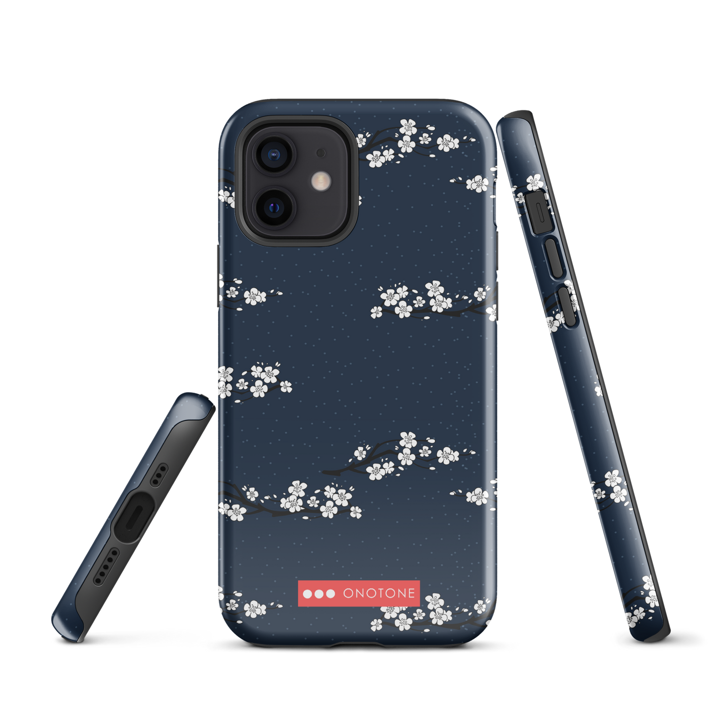 Japanese design indigo iPhone® Case with cherry blossoms