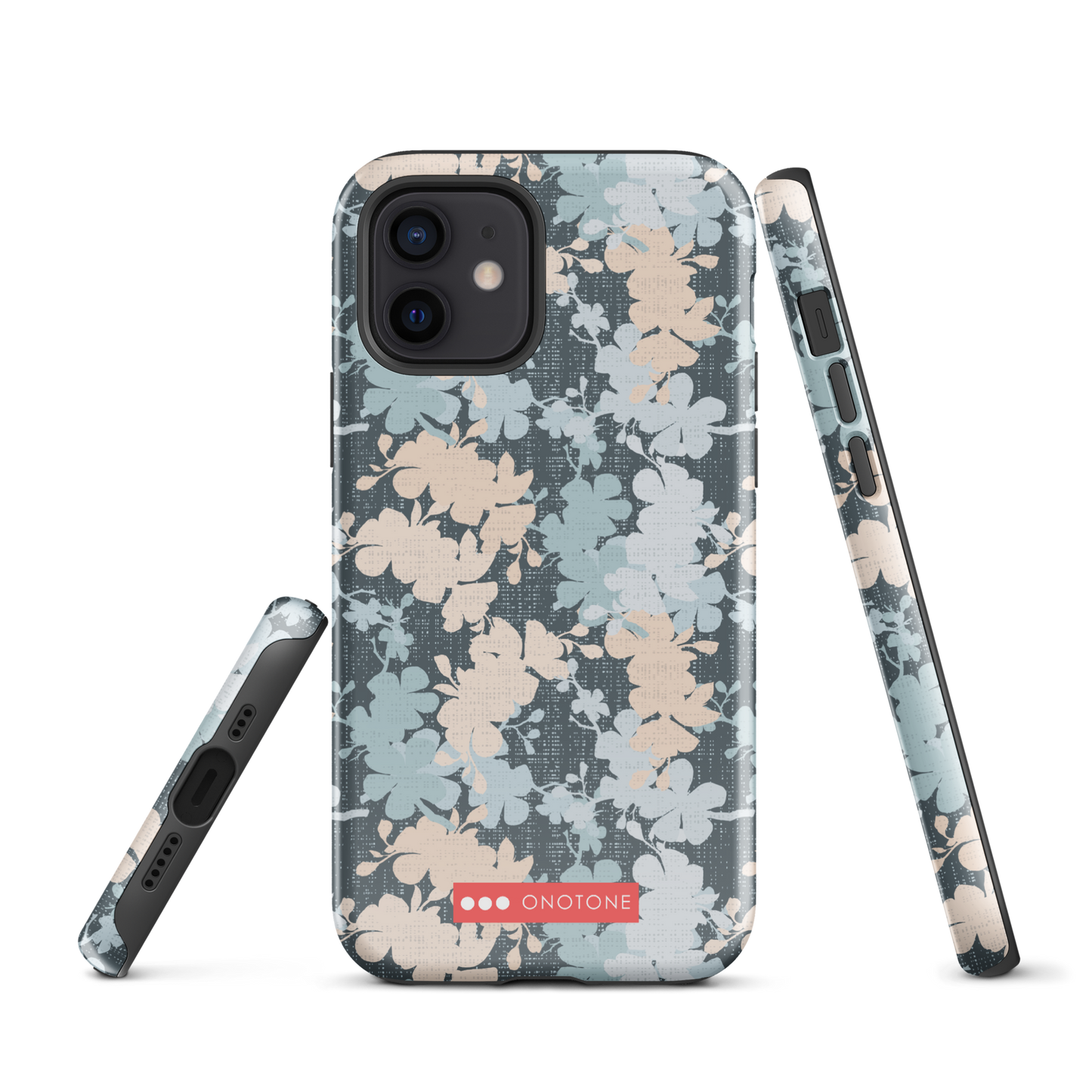 Japanese design indigo iPhone® Case with sakura flower patterns