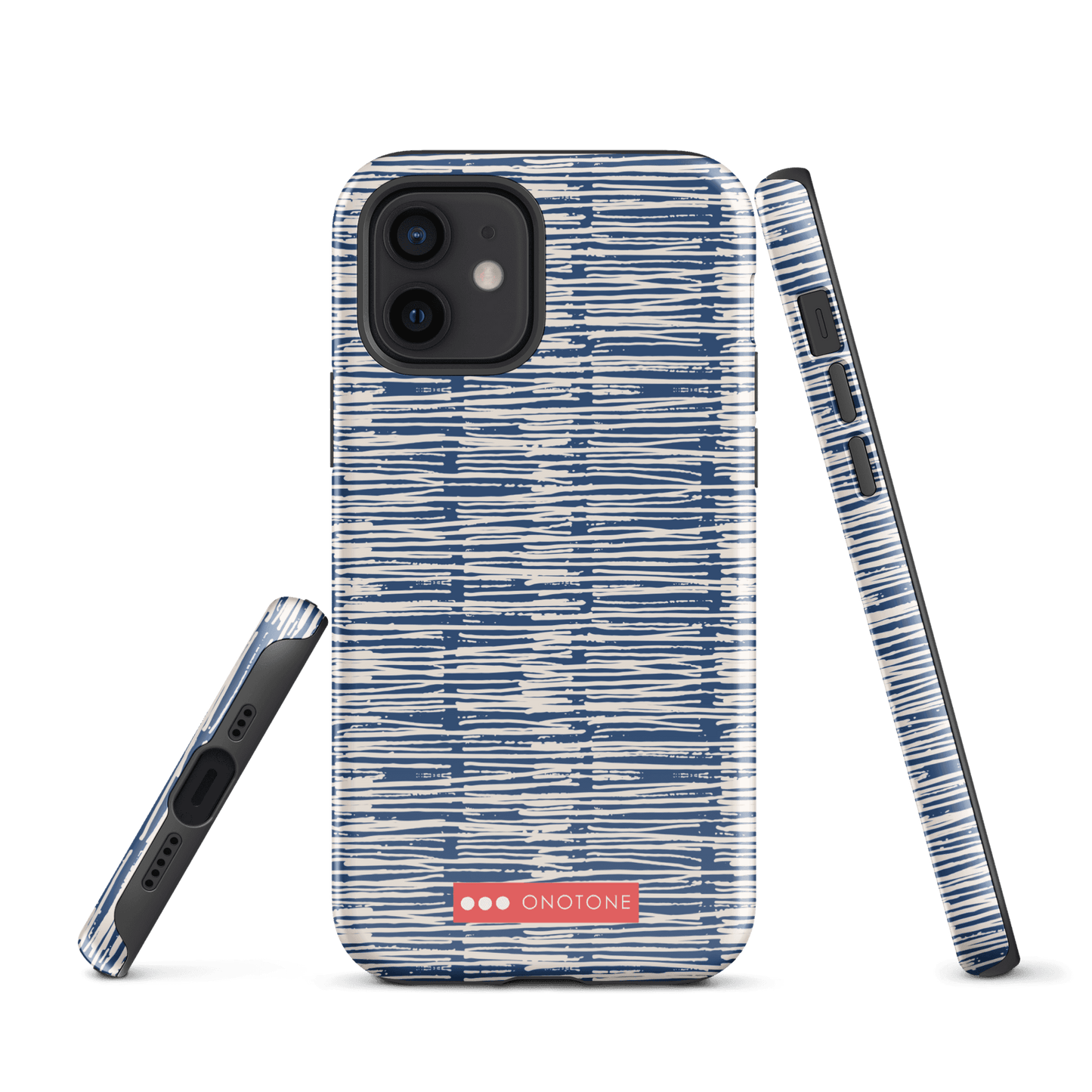 Japanese design indigo iPhone® Case with blue patterns (IND-032)