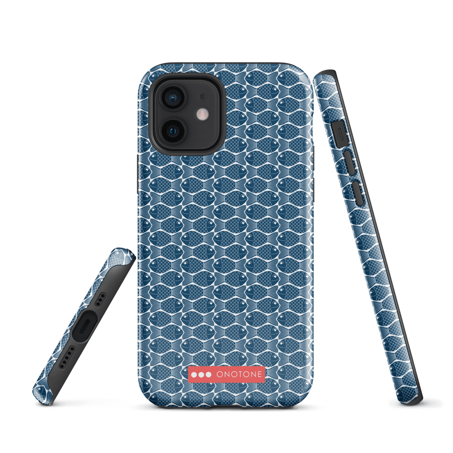 Japanese iPhone® Case with traditional Indigo fish patterns (IND-048)