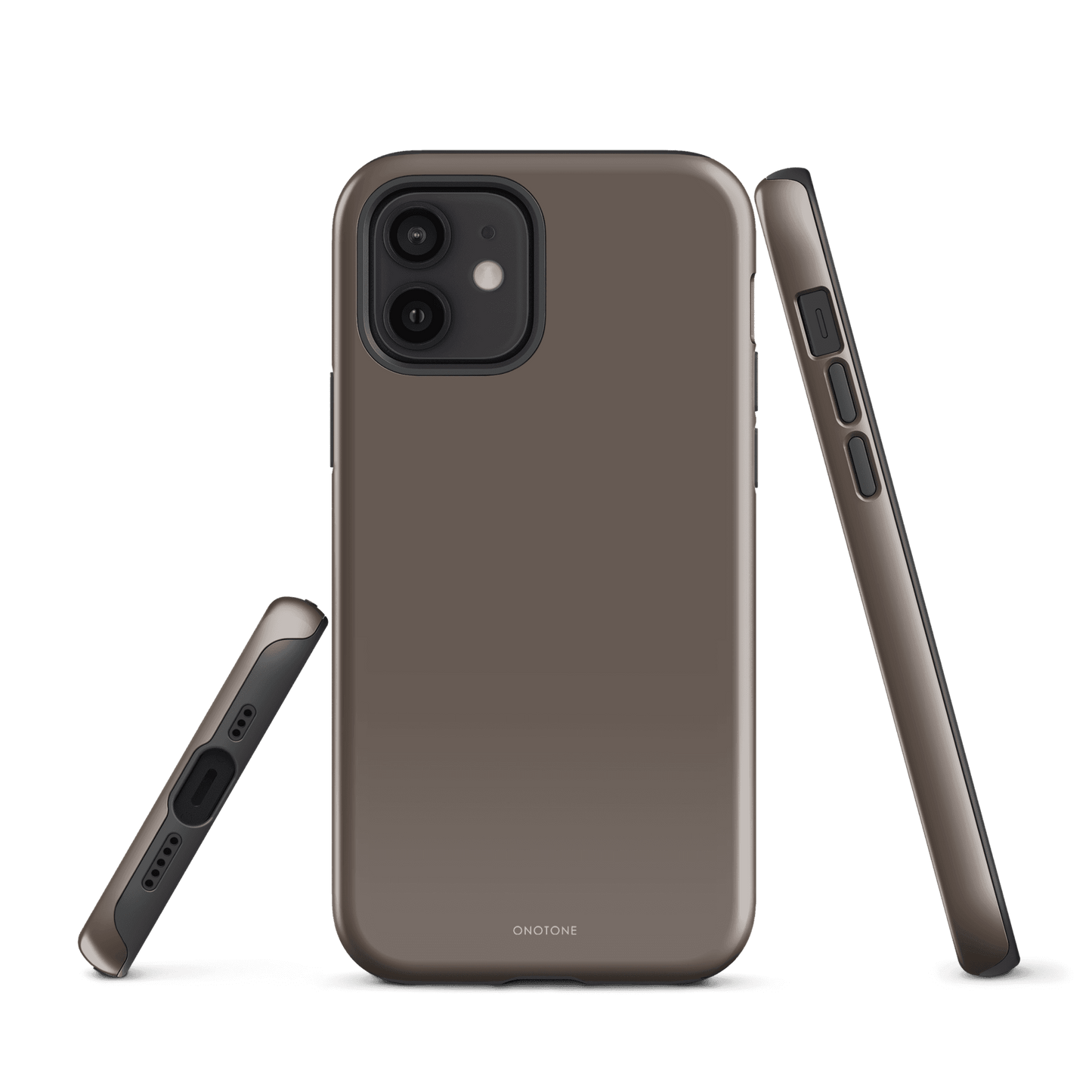 GRAY MINIMALIST IPHONE® CASE - PANTONE® CHOCOLATE CHIP