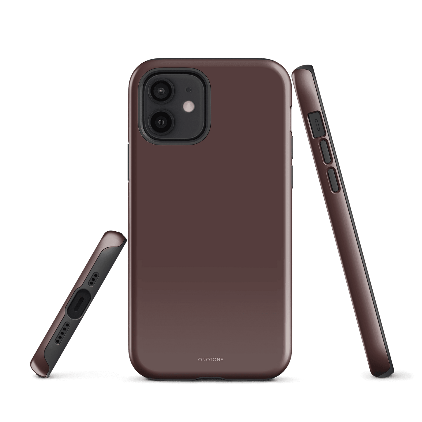 GRAY MINIMALIST IPHONE® CASE - PANTONE® BITTER CHOCOLATE