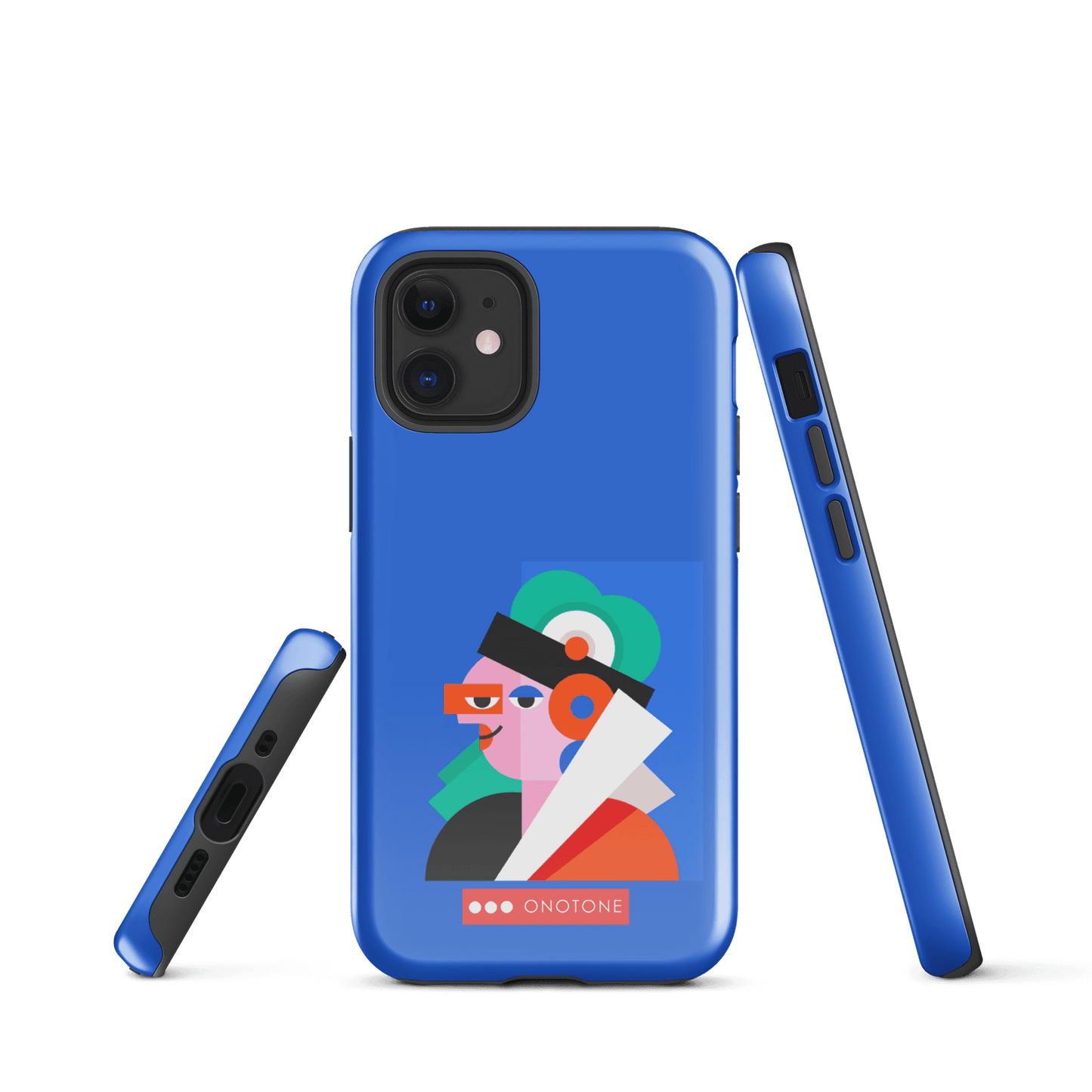 Dual Layer blue modern iPhone® Case ( MD-4071)