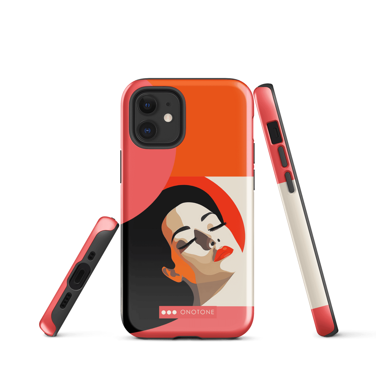 Dual Layer orange modern iPhone® Case ( MD-3857)
