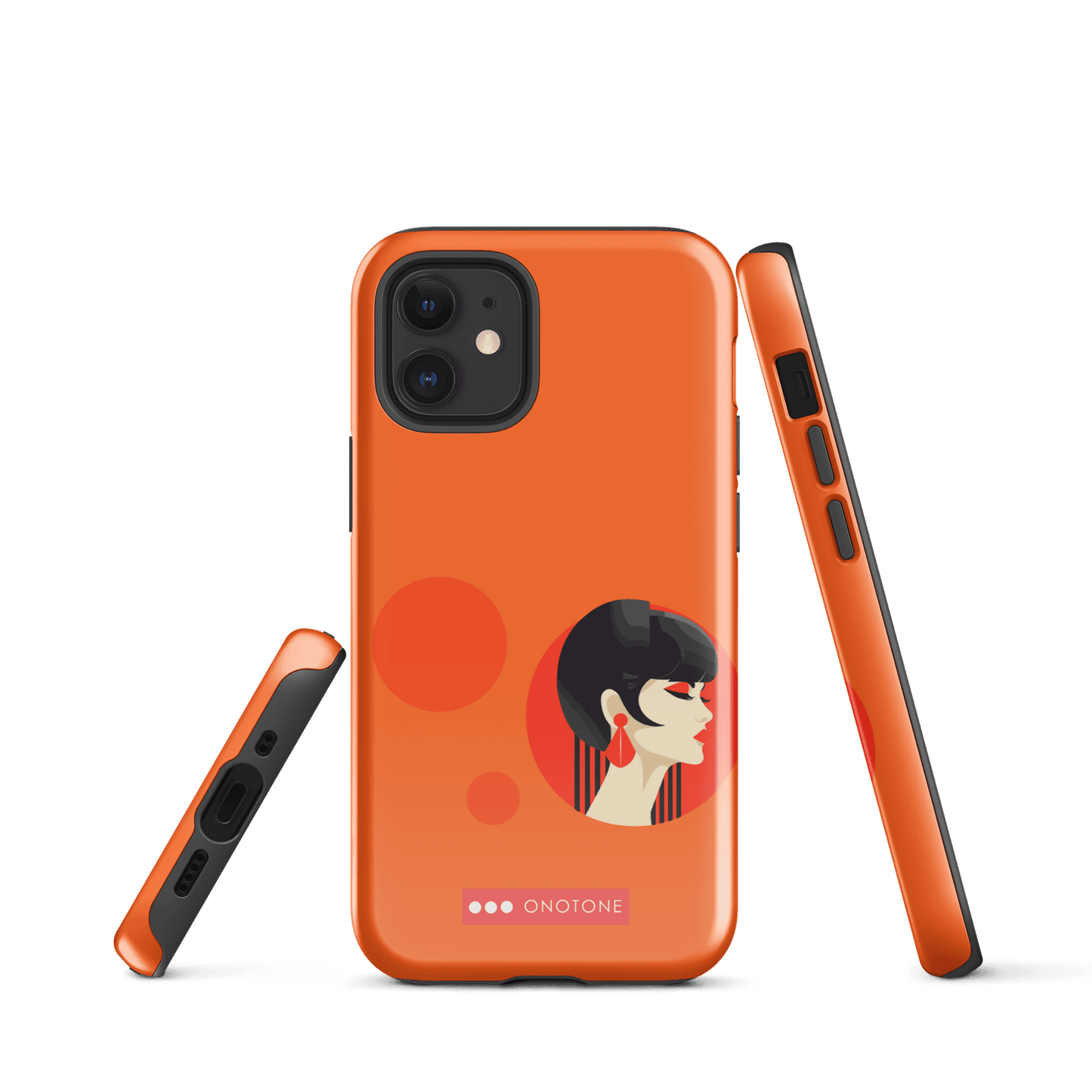 Dual Layer orange modern iPhone® Case ( MD-3801)