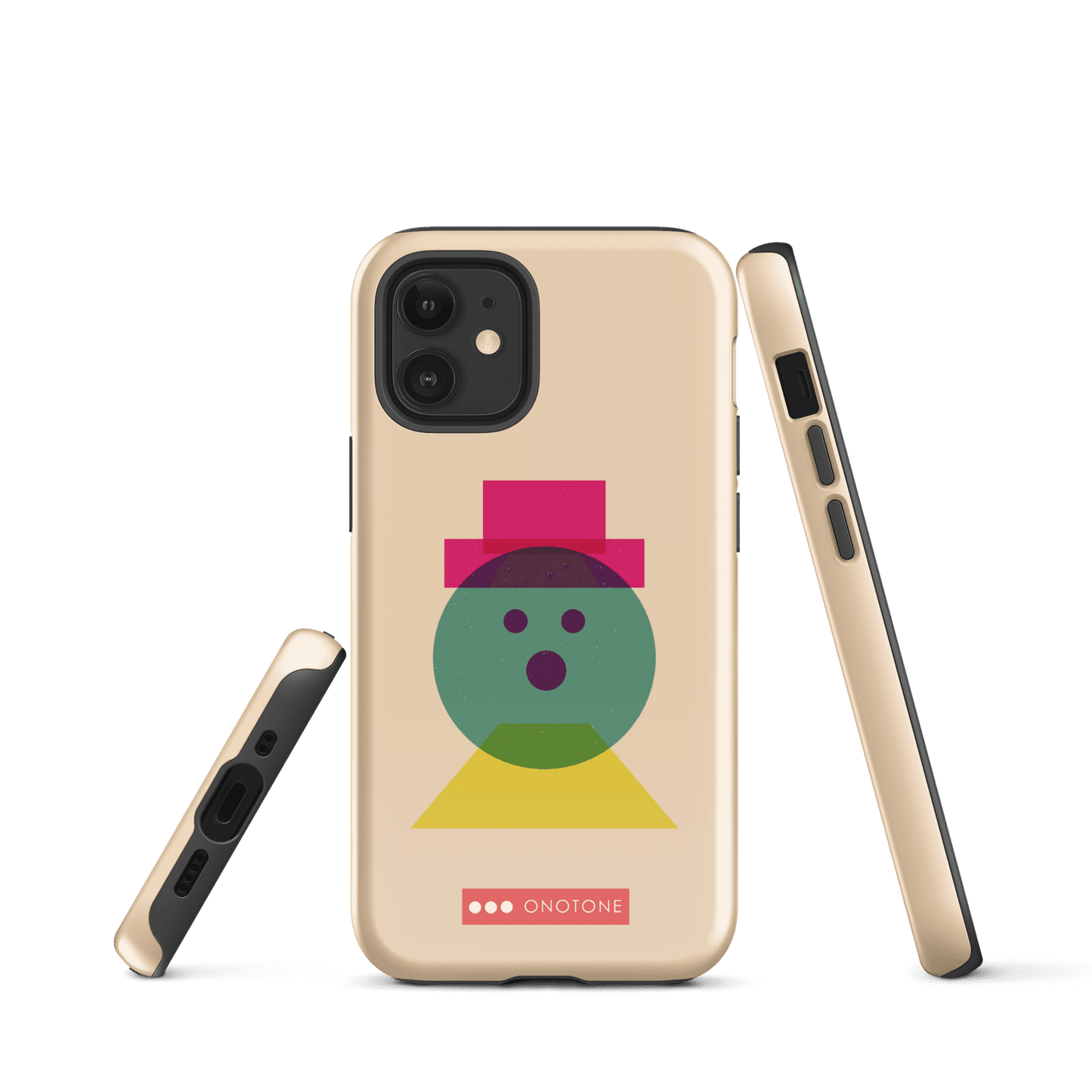 Dual Layer beige modern iPhone® Case ( MD-3129)