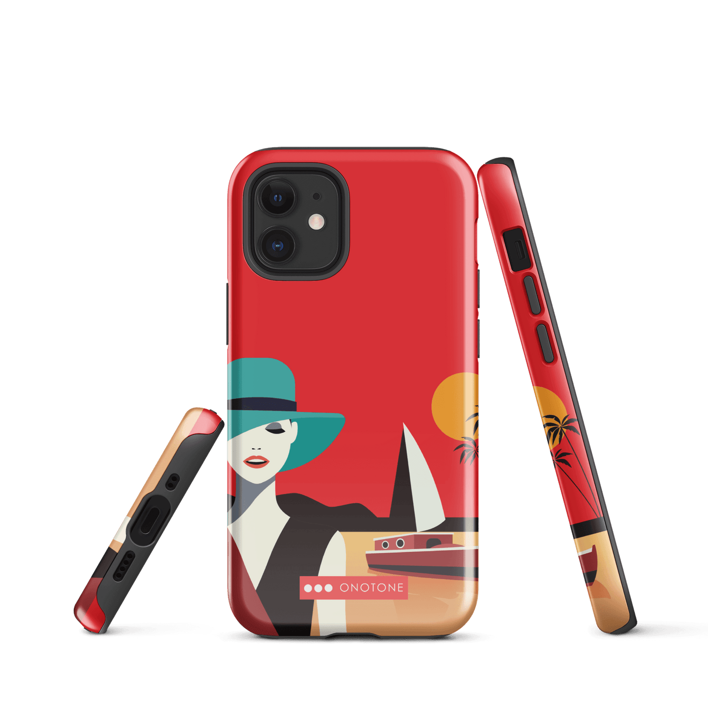 Dual Layer red modern iPhone® Case ( MD-1841)