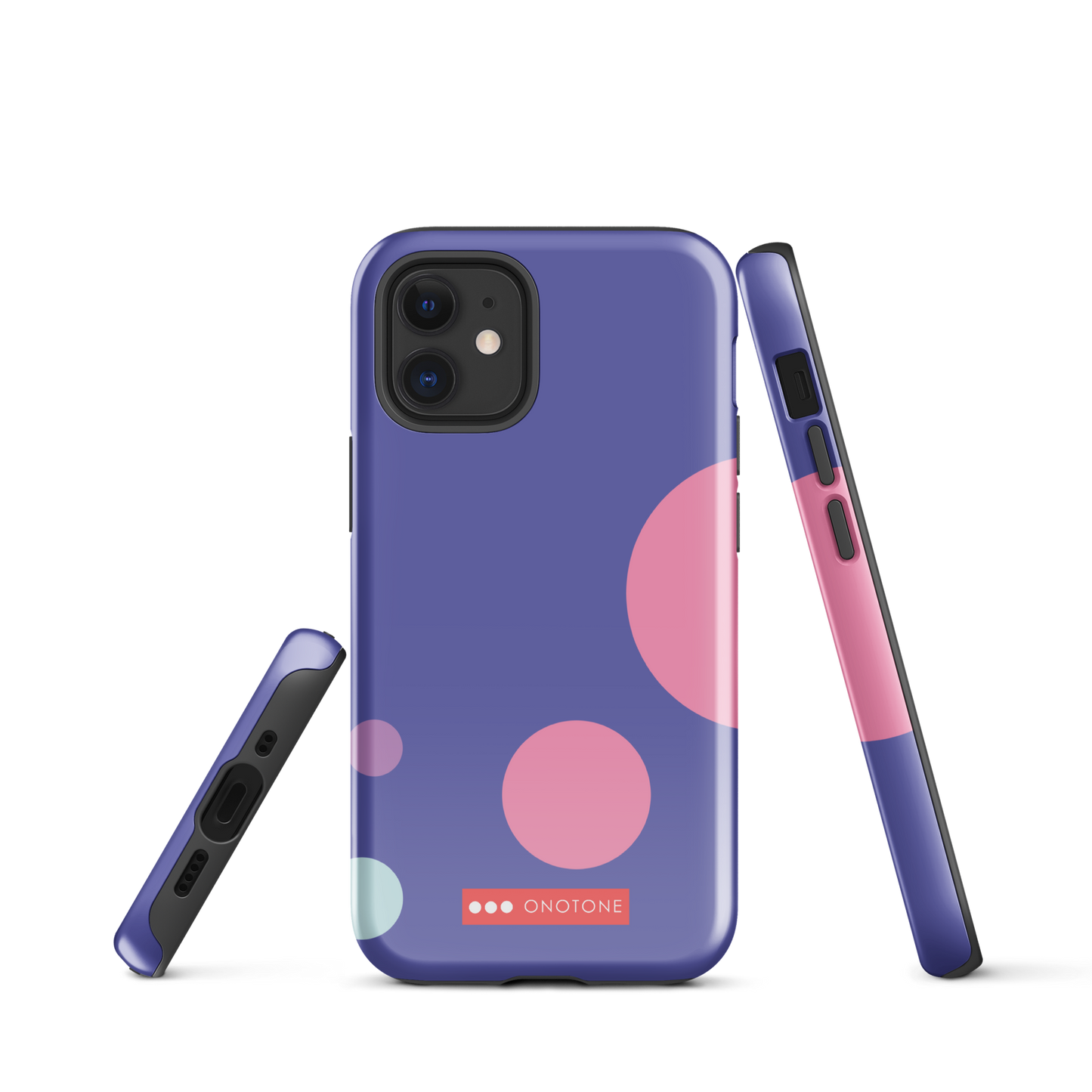 Dual Layer purple modern iPhone® Case