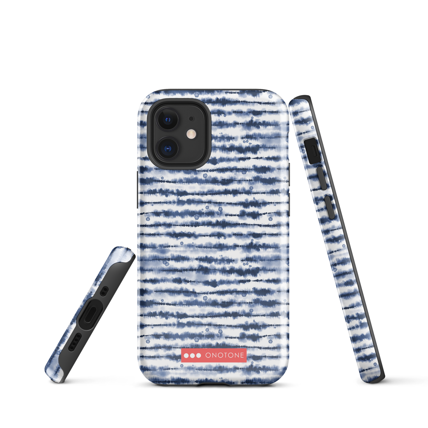 Japanese design indigo iPhone® Case with hand drawn patterns