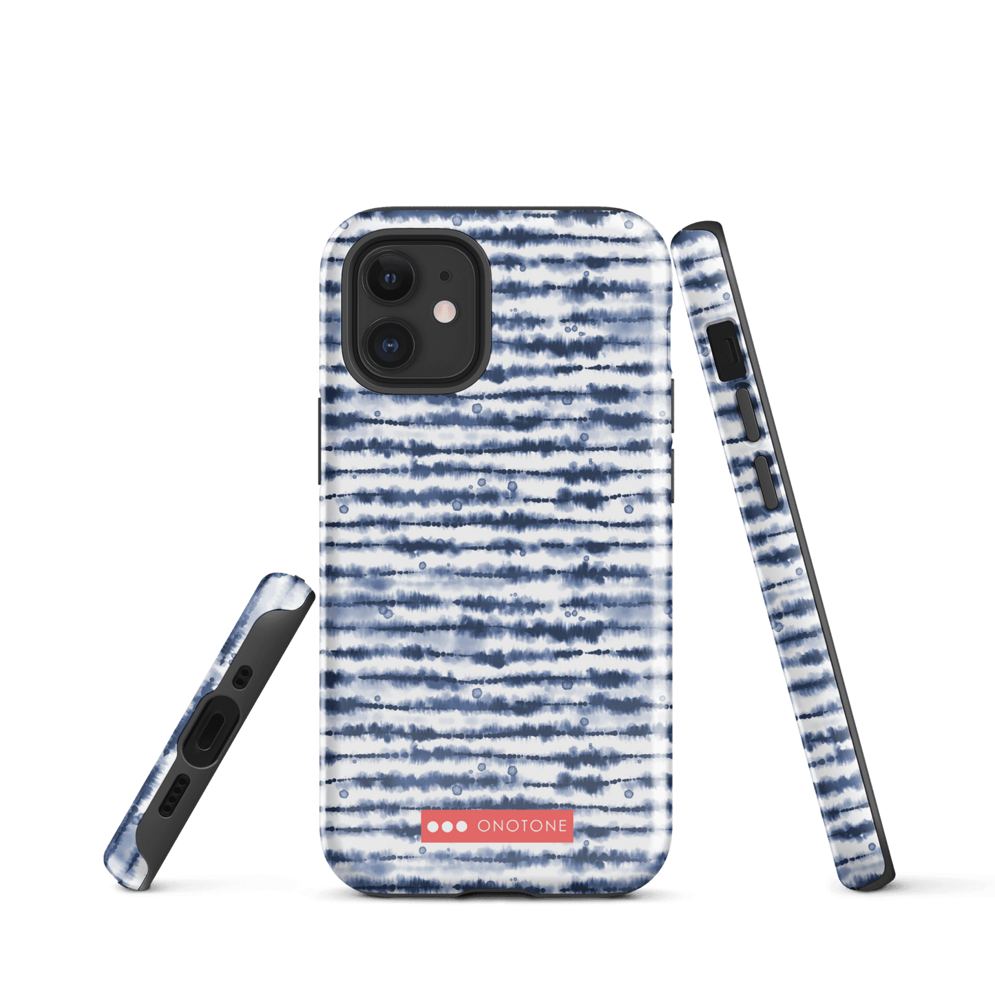 Japanese design indigo iPhone® Case with hand drawn patterns (IND-002)