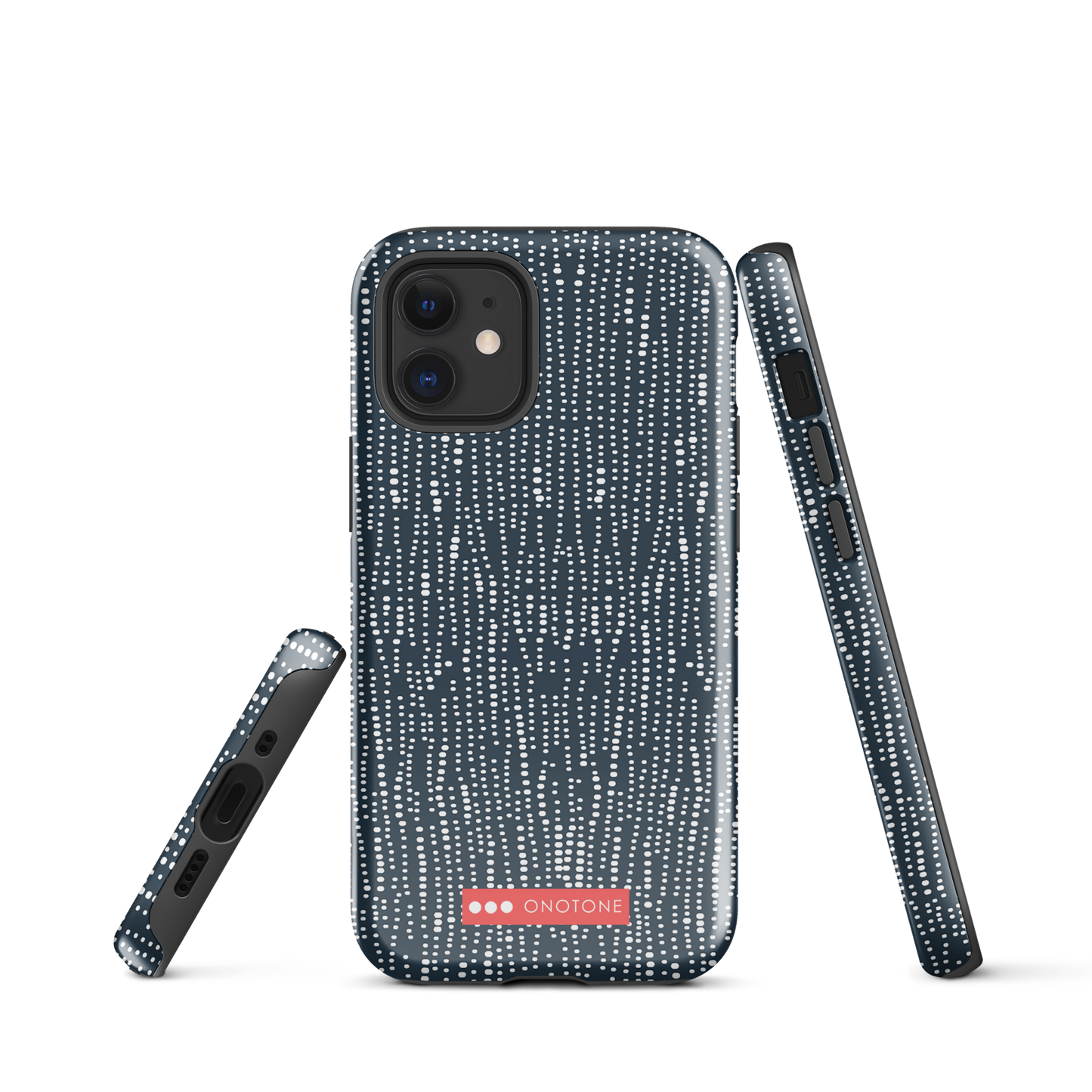 Japanese design indigo iPhone® Case with dotted patterns
