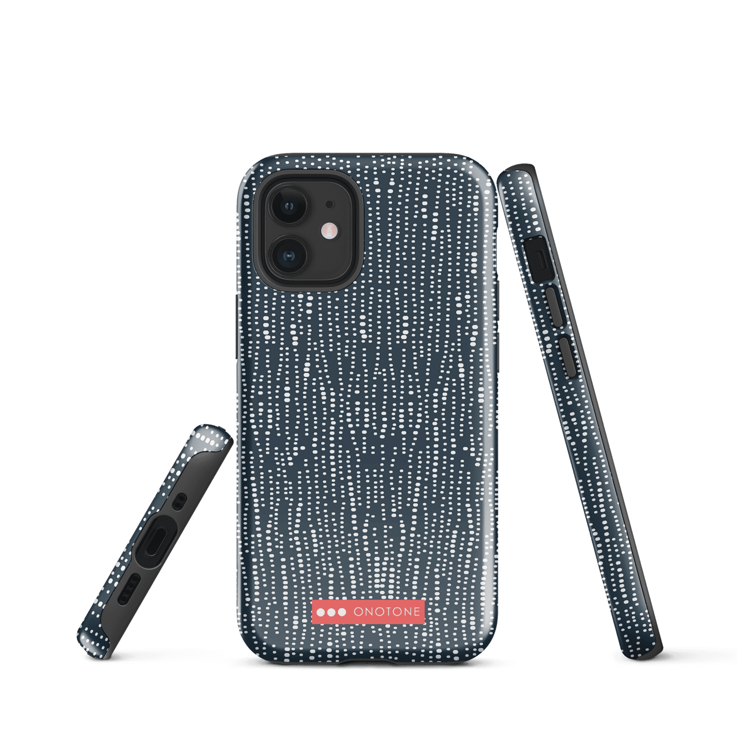 Japanese design indigo iPhone® Case with dotted patterns (IND-009)