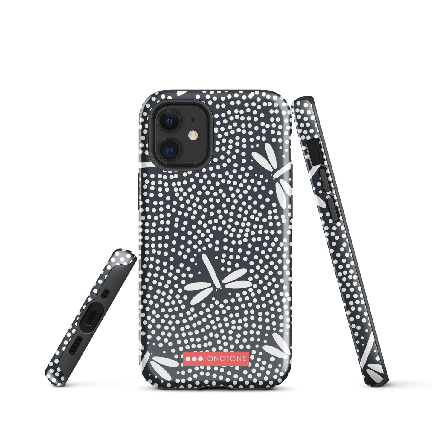 Japanese design indigo iPhone® Case with firefly patterns