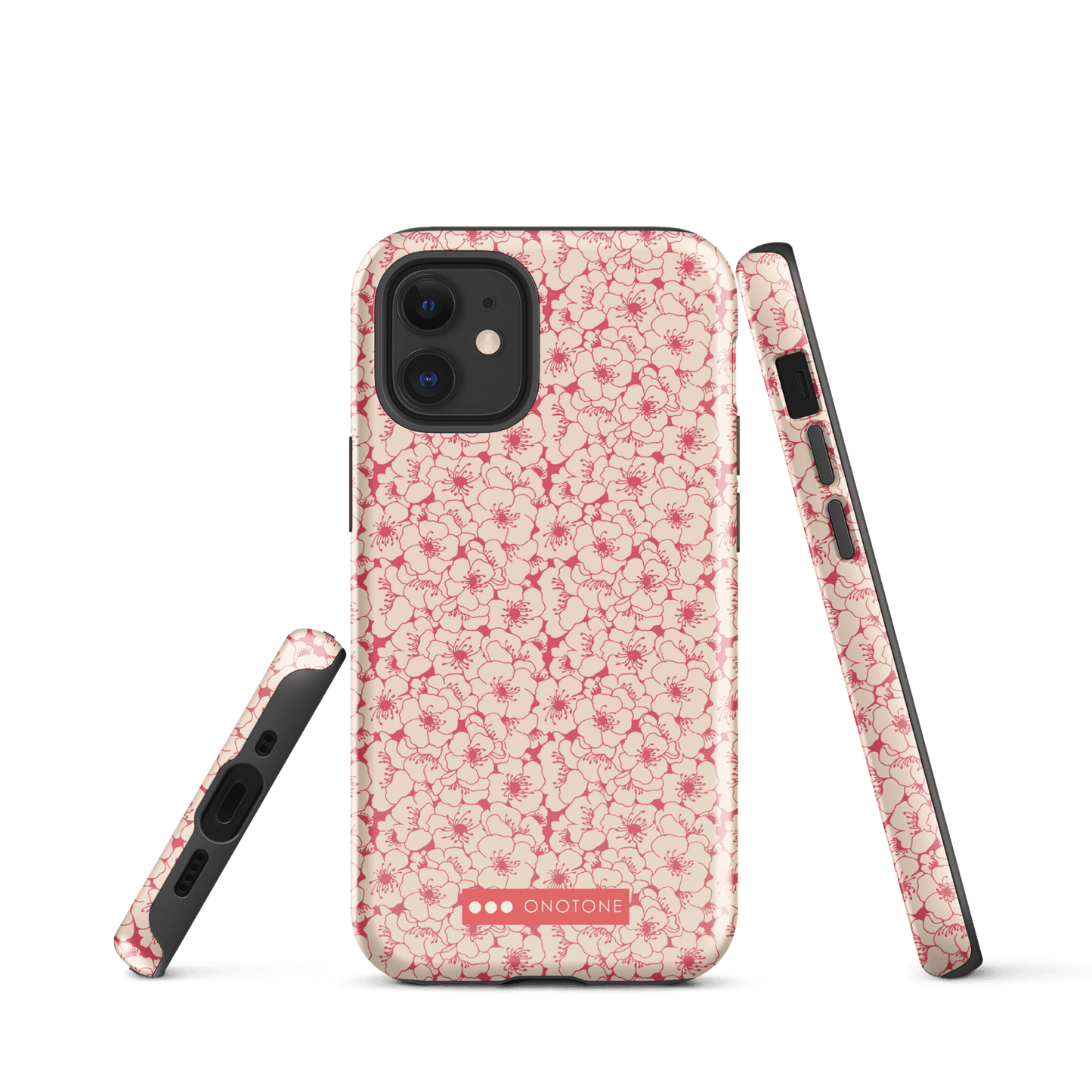 Japanese design indigo iPhone® Case with sakura patterns (IND-012)