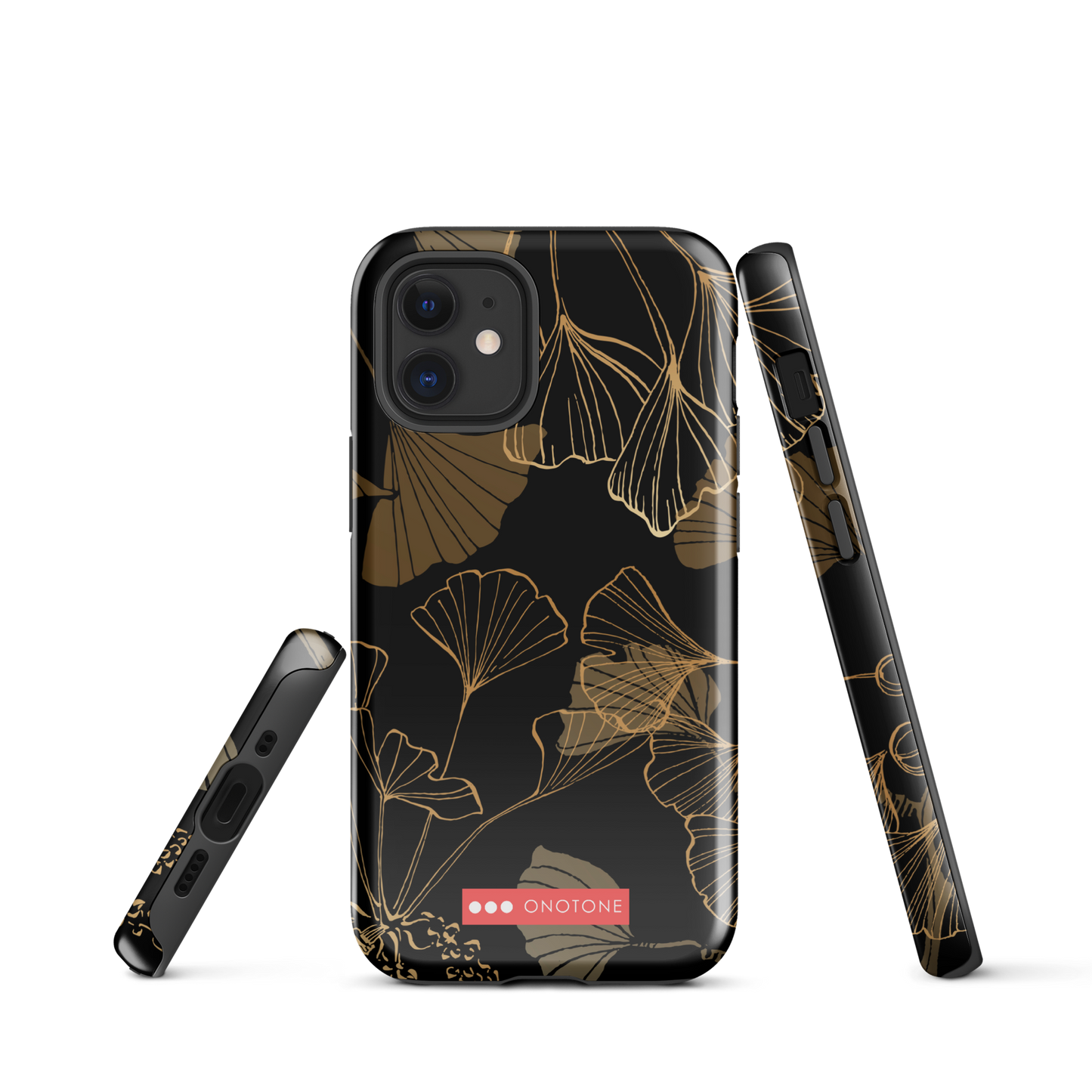Japanese traditional design indigo iPhone® Case Ginkgo leaves