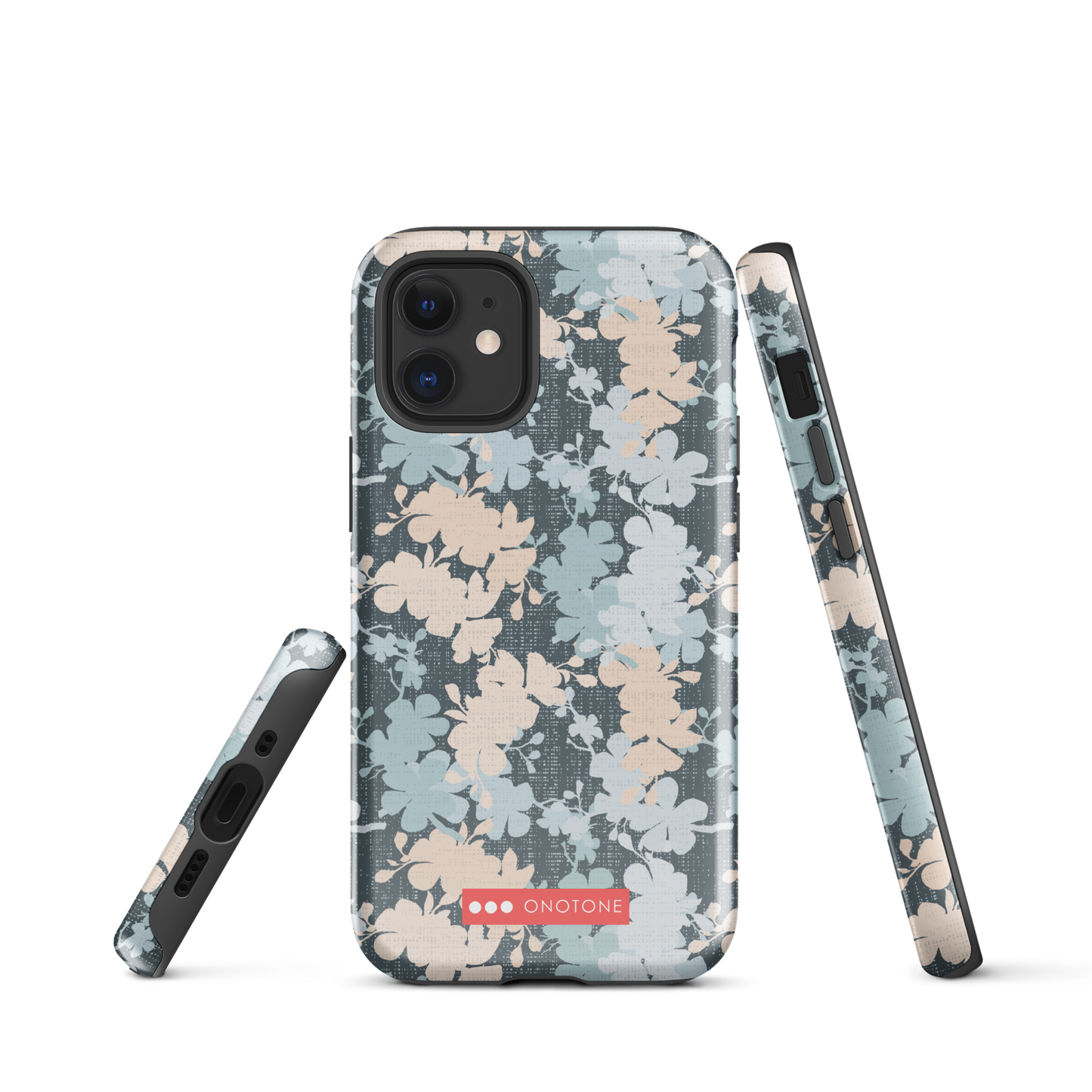 Japanese design indigo iPhone® Case with sakura flower patterns
