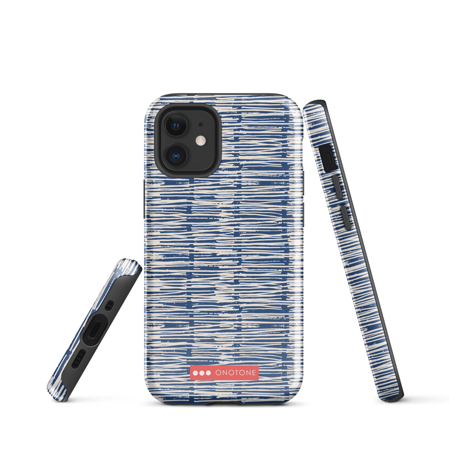 Japanese design indigo iPhone® Case with blue patterns (IND-032)