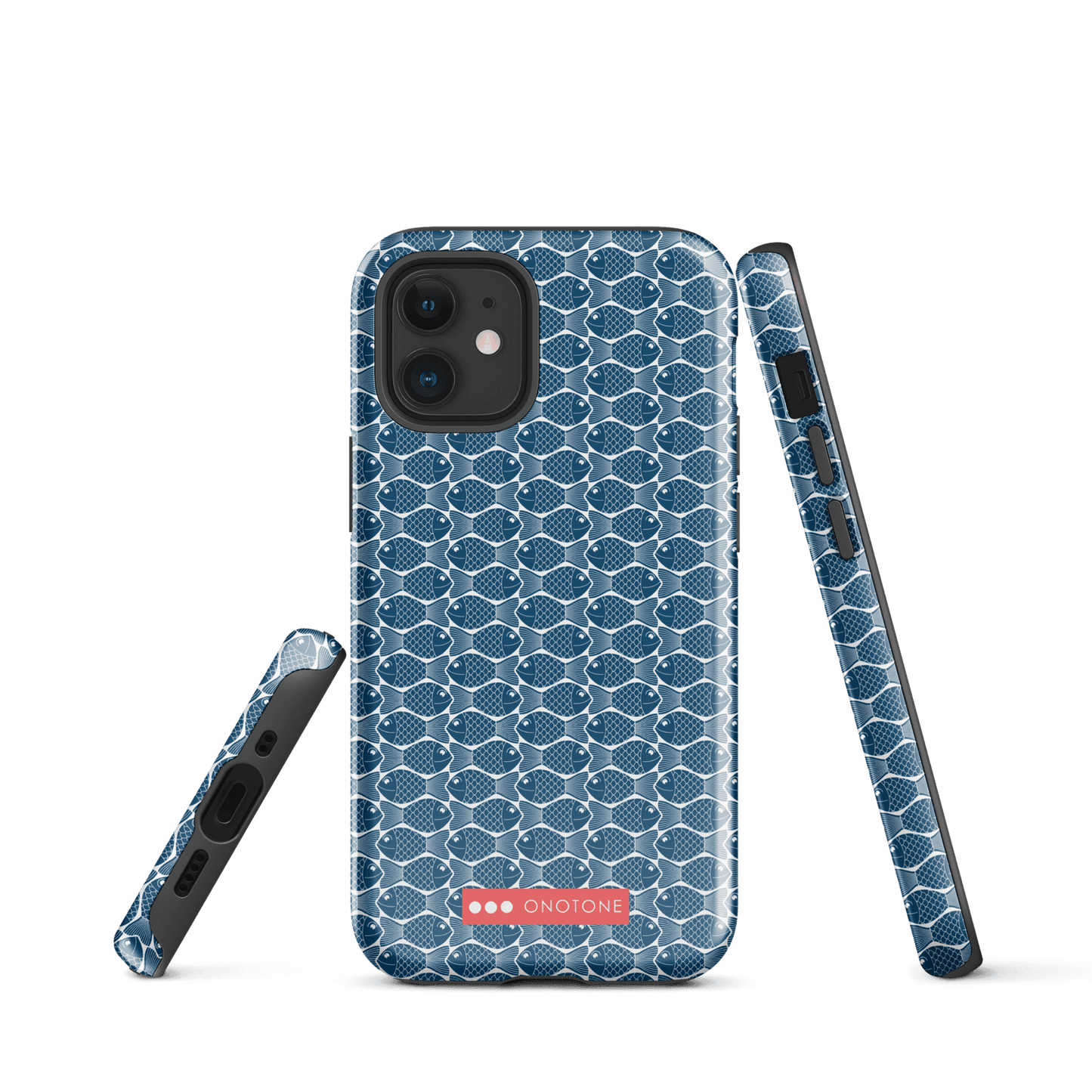 Japanese iPhone® Case with traditional Indigo fish patterns (IND-048)