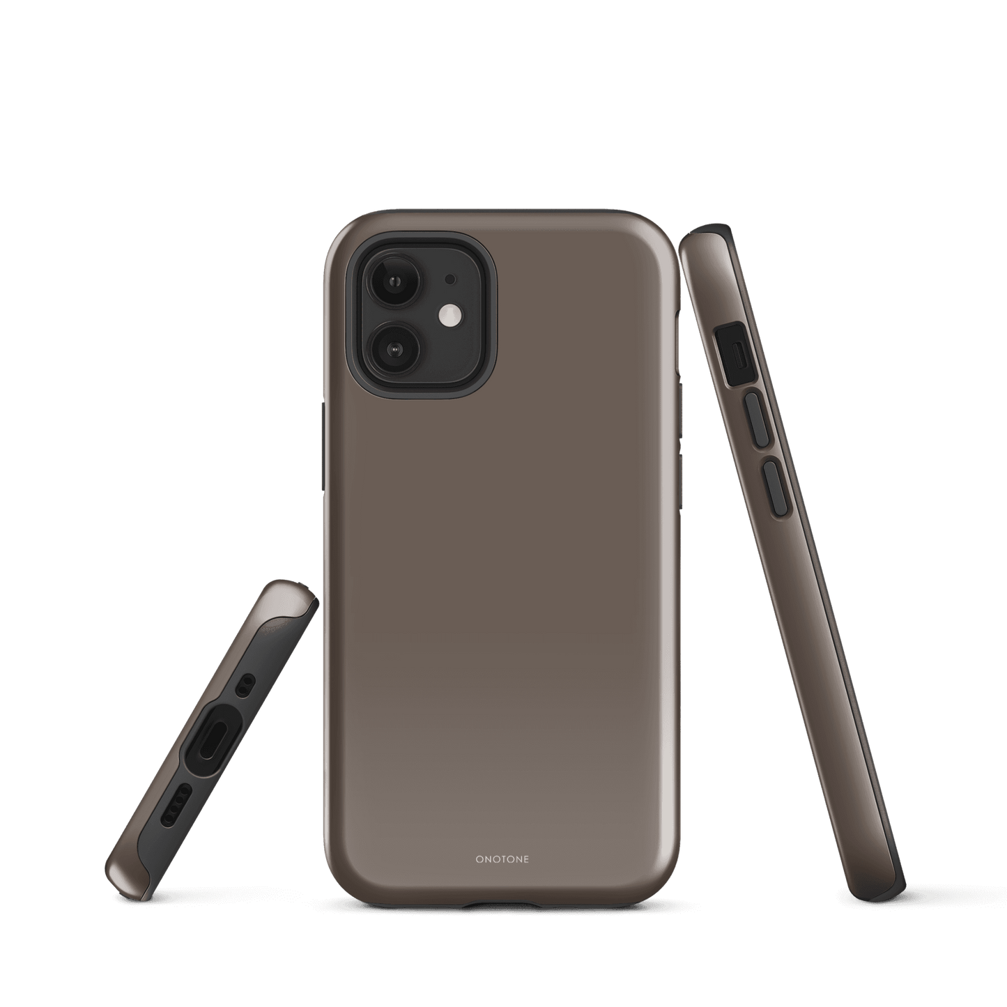 GRAY MINIMALIST IPHONE® CASE - PANTONE® CHOCOLATE CHIP
