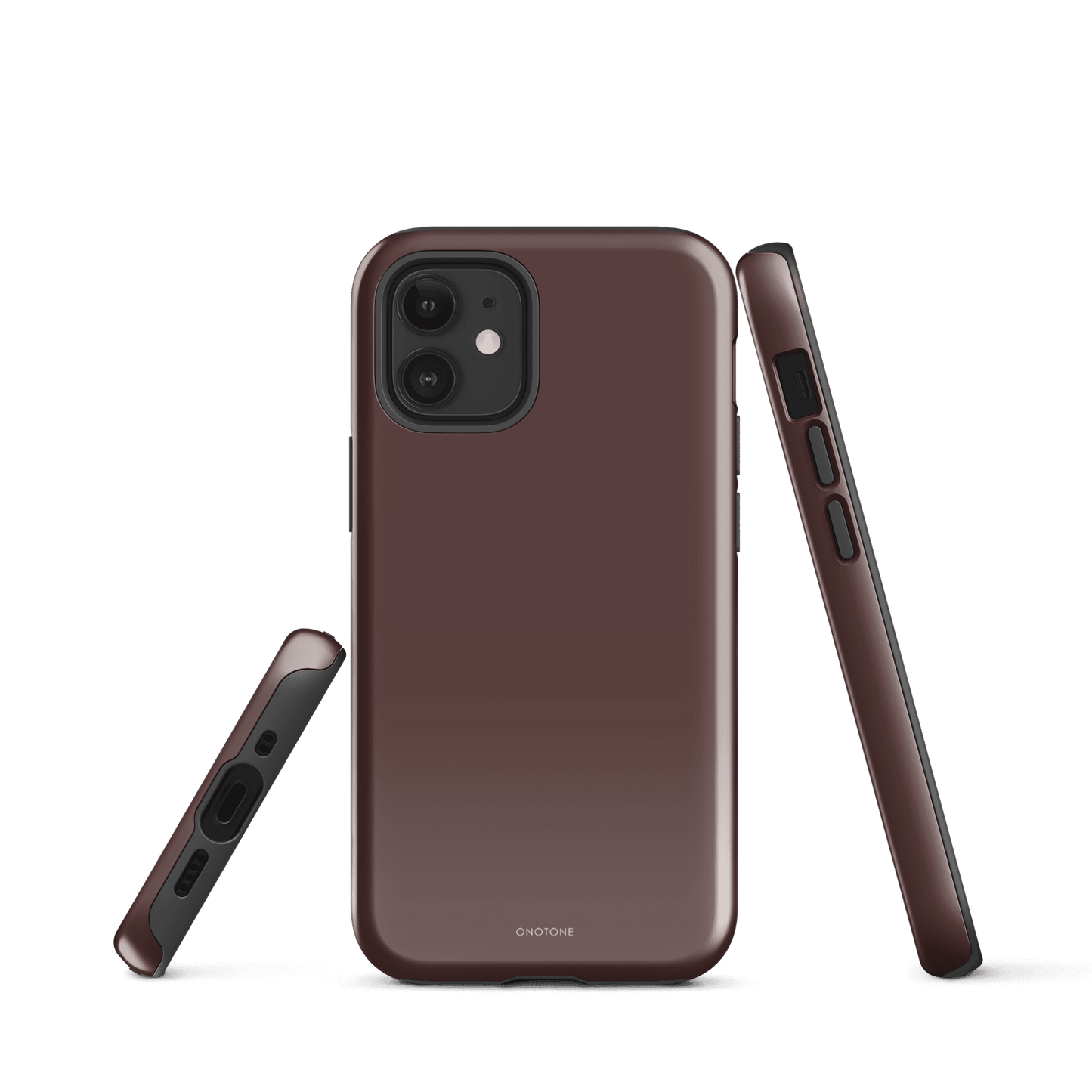 GRAY MINIMALIST IPHONE® CASE - PANTONE® BITTER CHOCOLATE